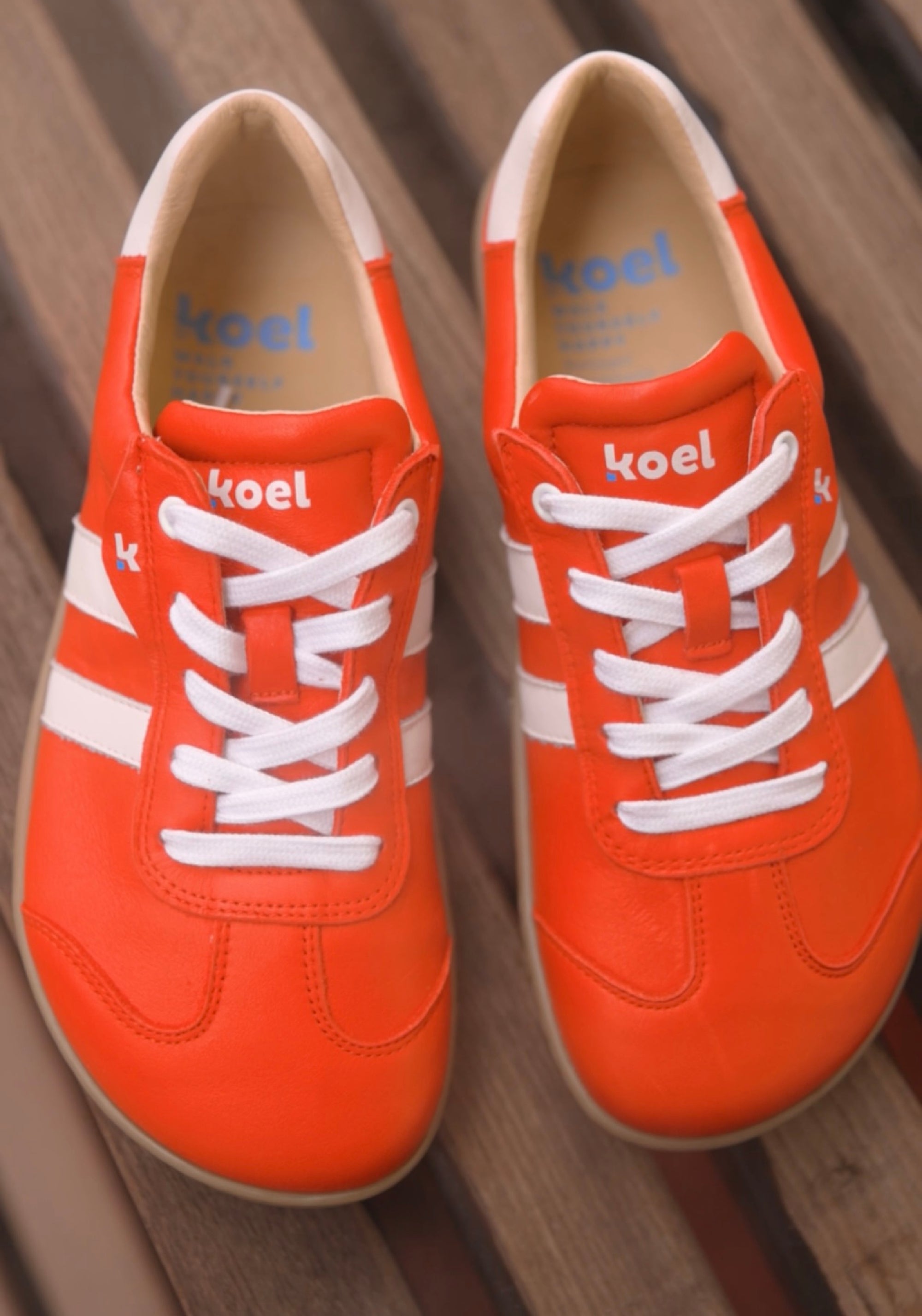 Sneakers Barefoot femei din piele - Ila Red