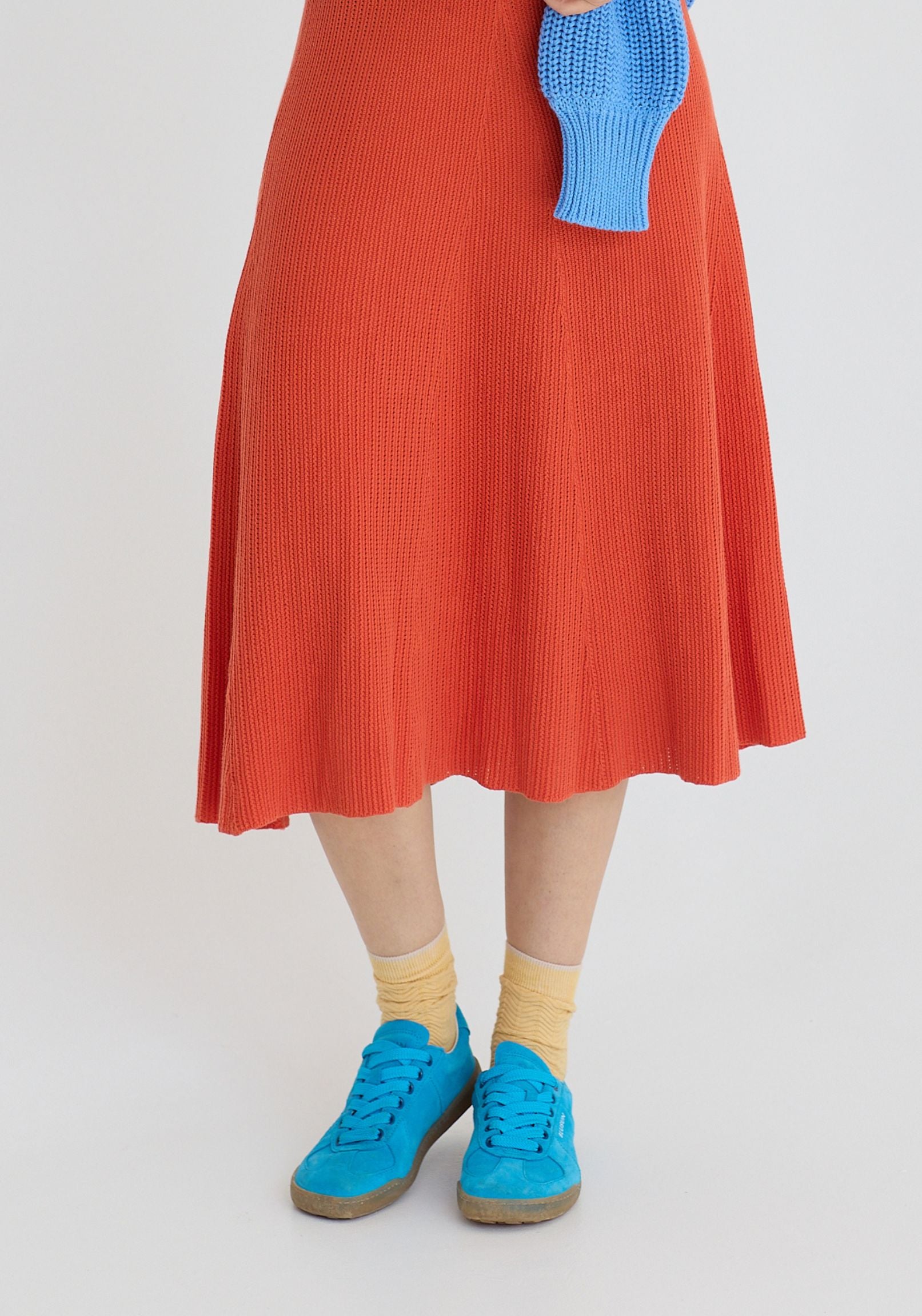 Sneakers Barefoot femei din piele - Sky Blue