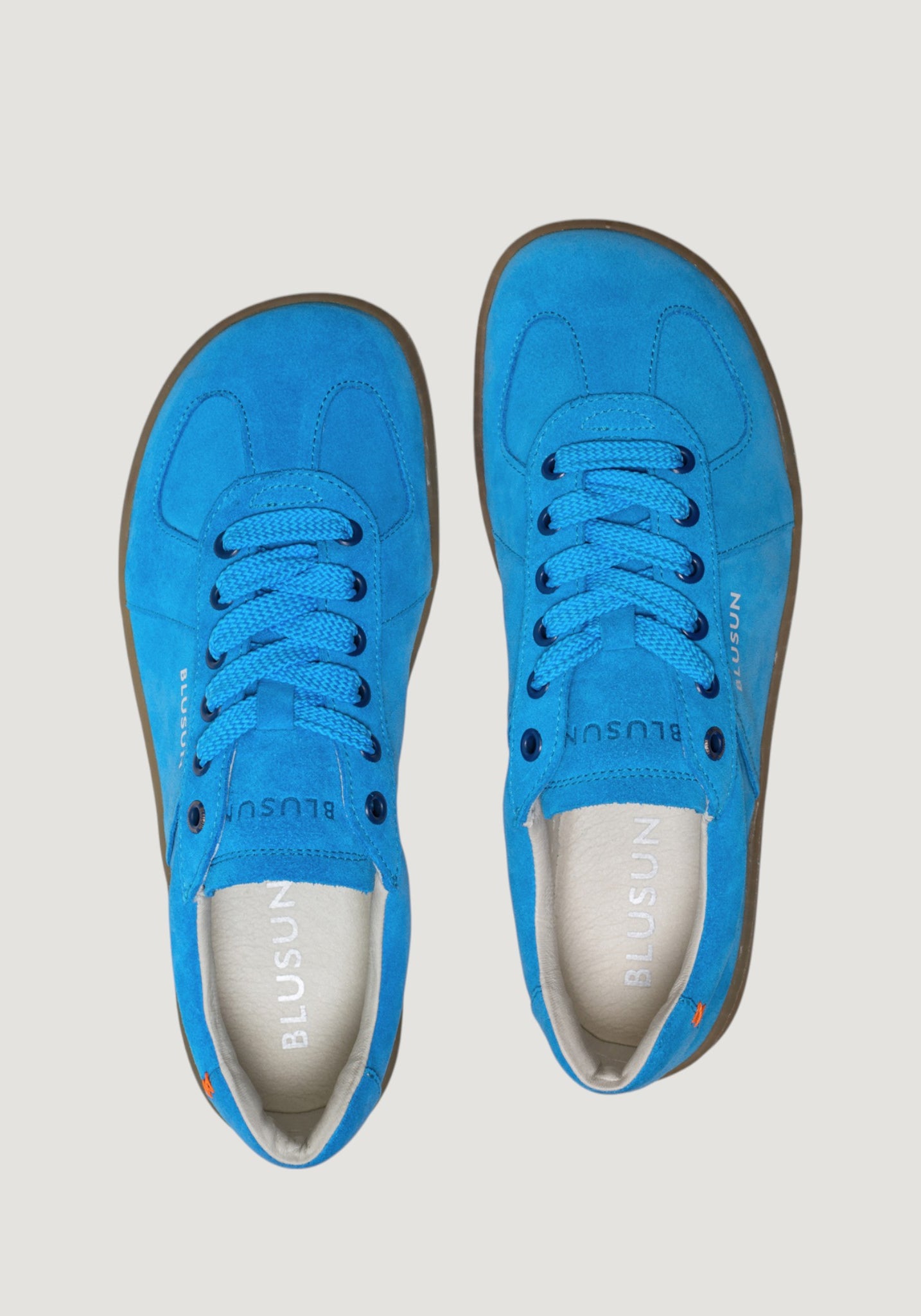 Sneakers Barefoot femei din piele - Sky Blue