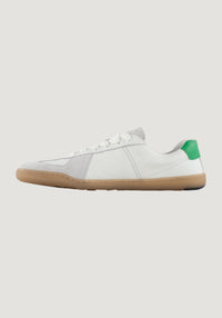 Sneakers Barefoot femei din piele - White/Green