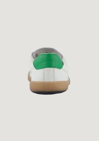 Sneakers Barefoot femei din piele - White/Green