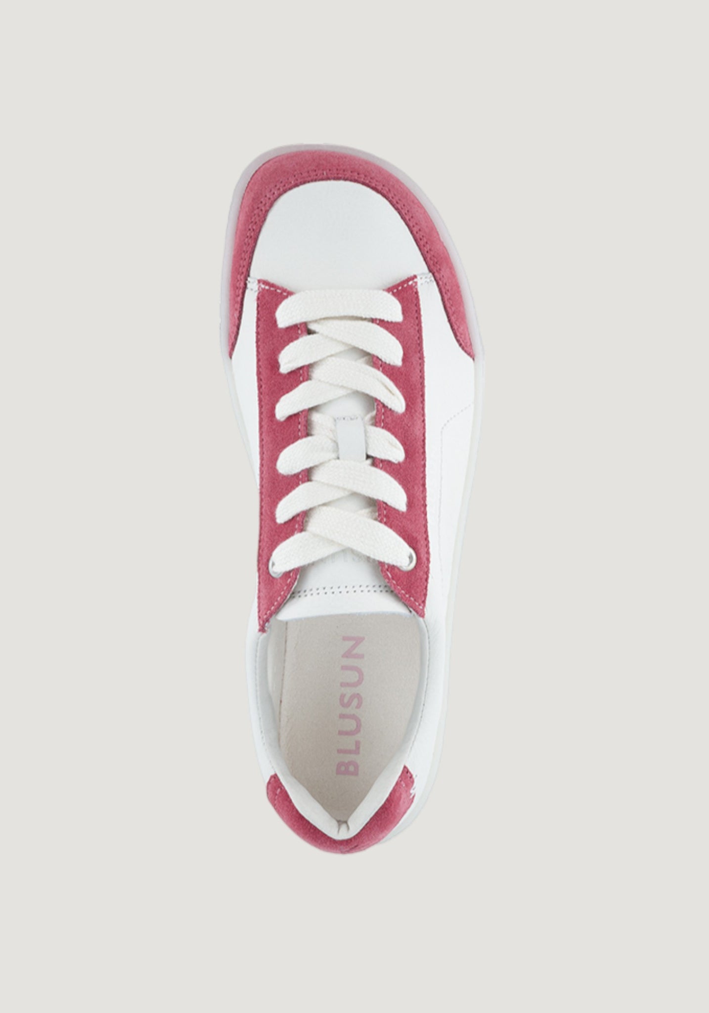 Sneakers Barefoot femei din piele - White/Pink