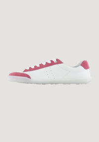 Sneakers Barefoot femei din piele - White/Pink