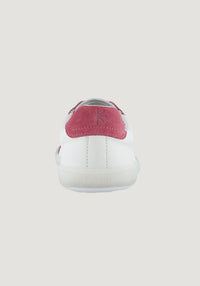 Sneakers Barefoot femei din piele - White/Pink