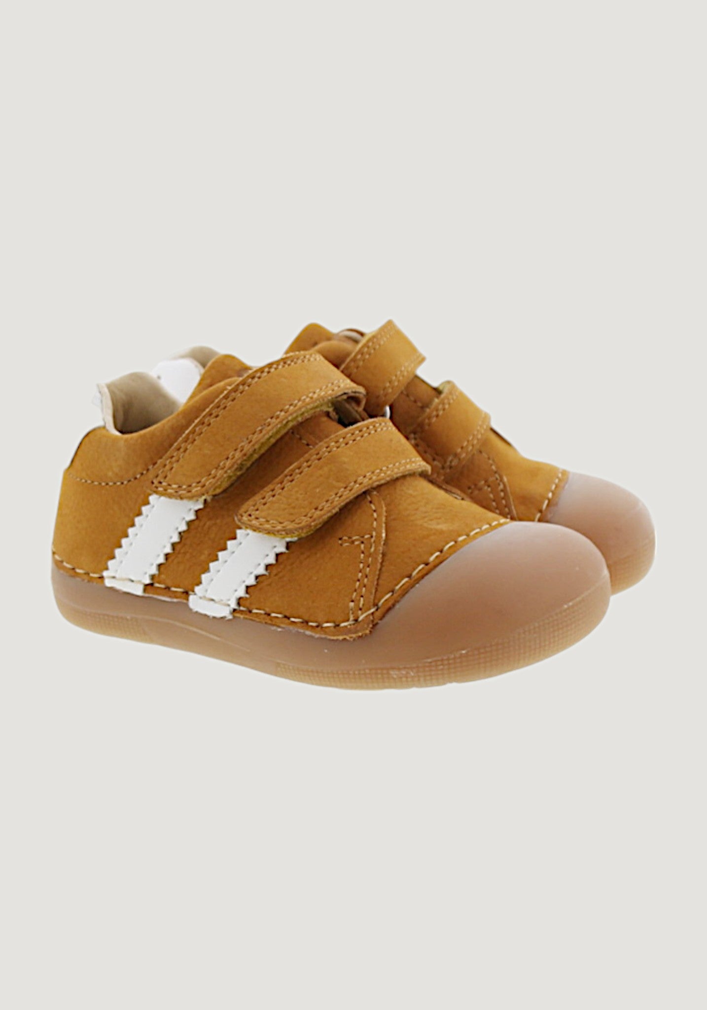 Sneakers Barefoot First Step din piele - Archie Cognac