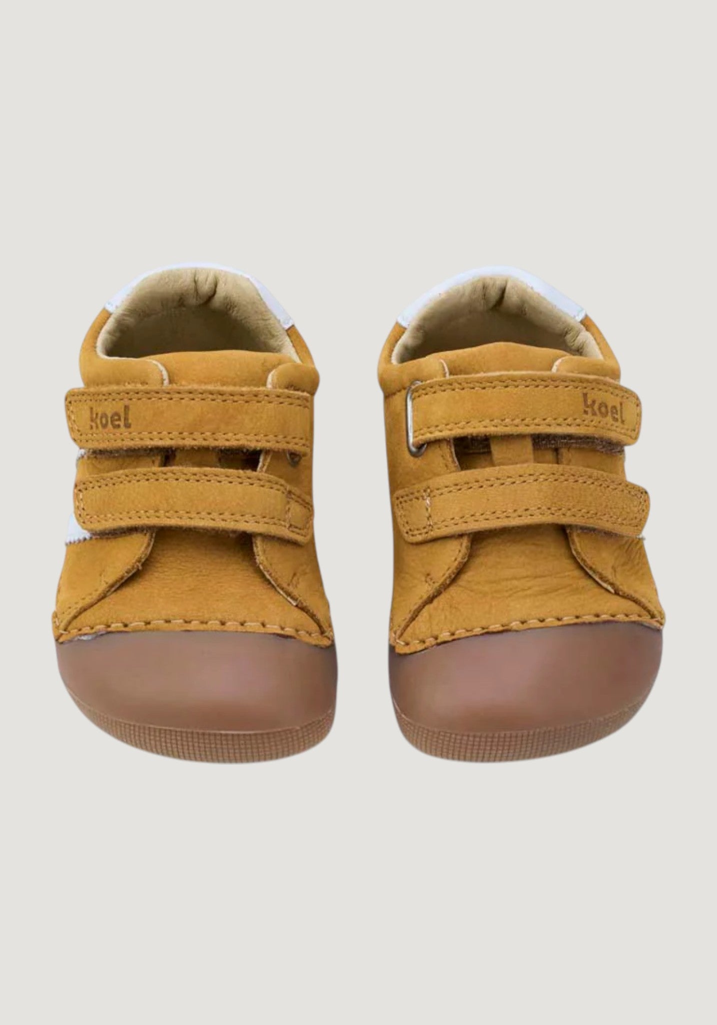 Sneakers Barefoot First Step din piele - Archie Cognac
