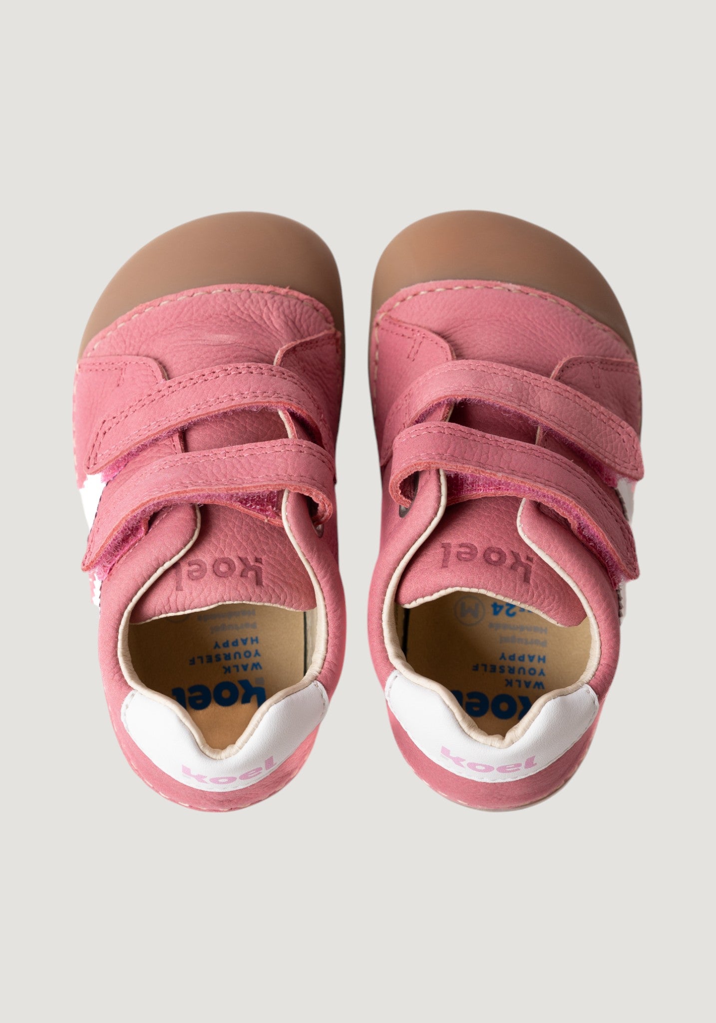 Sneakers Barefoot First Step din piele - Archie Fuchsia