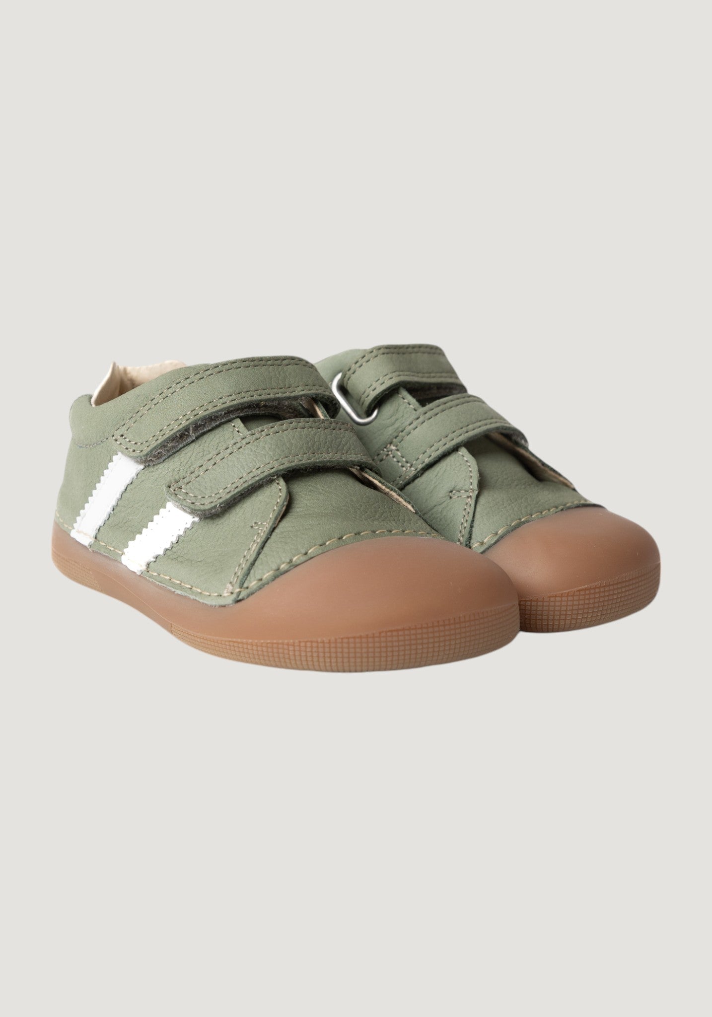 Sneakers Barefoot First Step din piele - Archie Olive