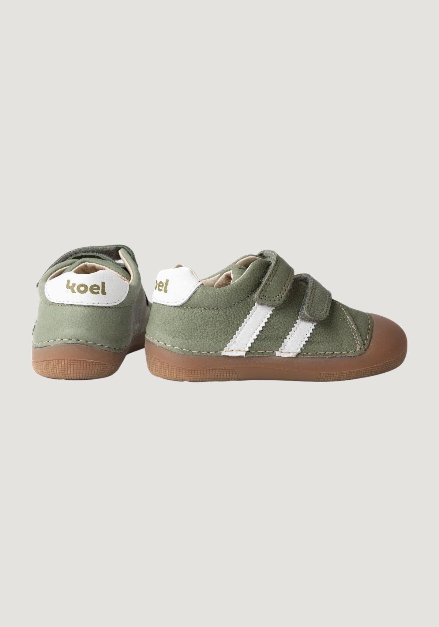 Sneakers Barefoot First Step din piele - Archie Olive