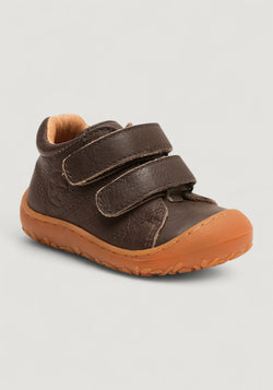Sneakers Barefoot First Step piele - Hale Coffee