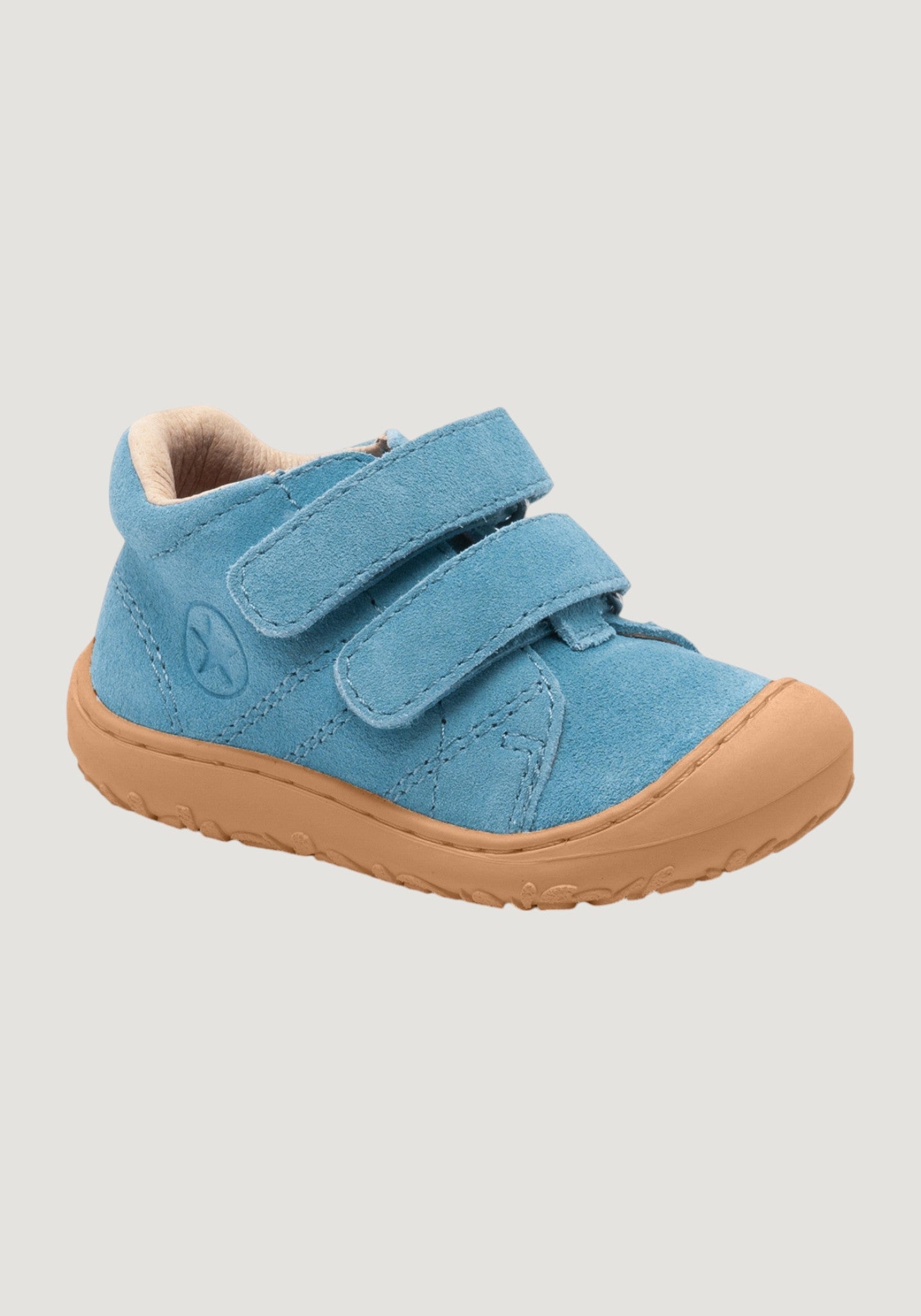 Sneakers Barefoot First Step piele întoarsă - Hale Aqua