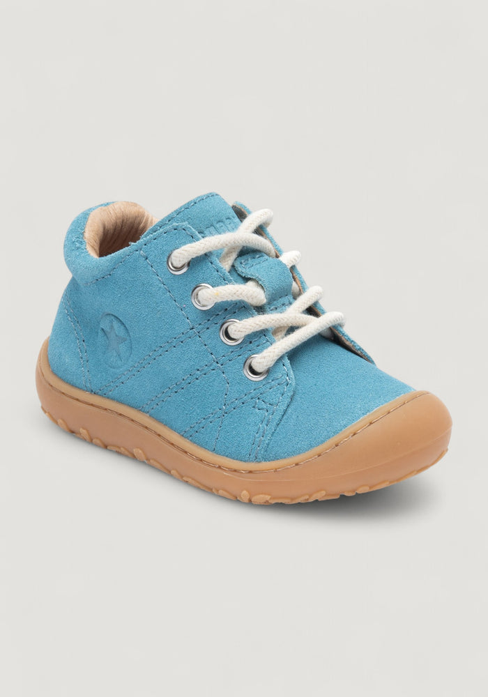 Sneakers Barefoot First Step piele întoarsă - Hale Aqua