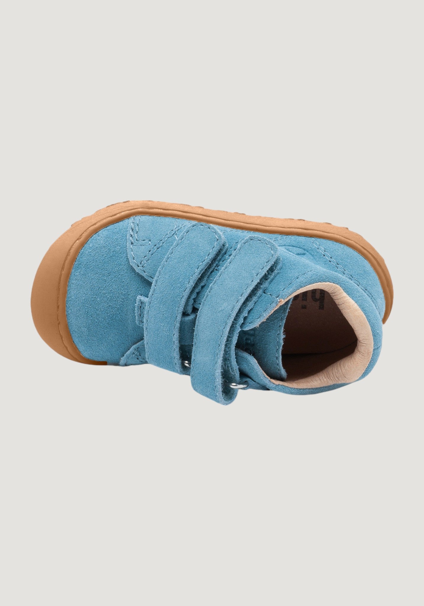 Sneakers Barefoot First Step piele întoarsă - Hale Aqua