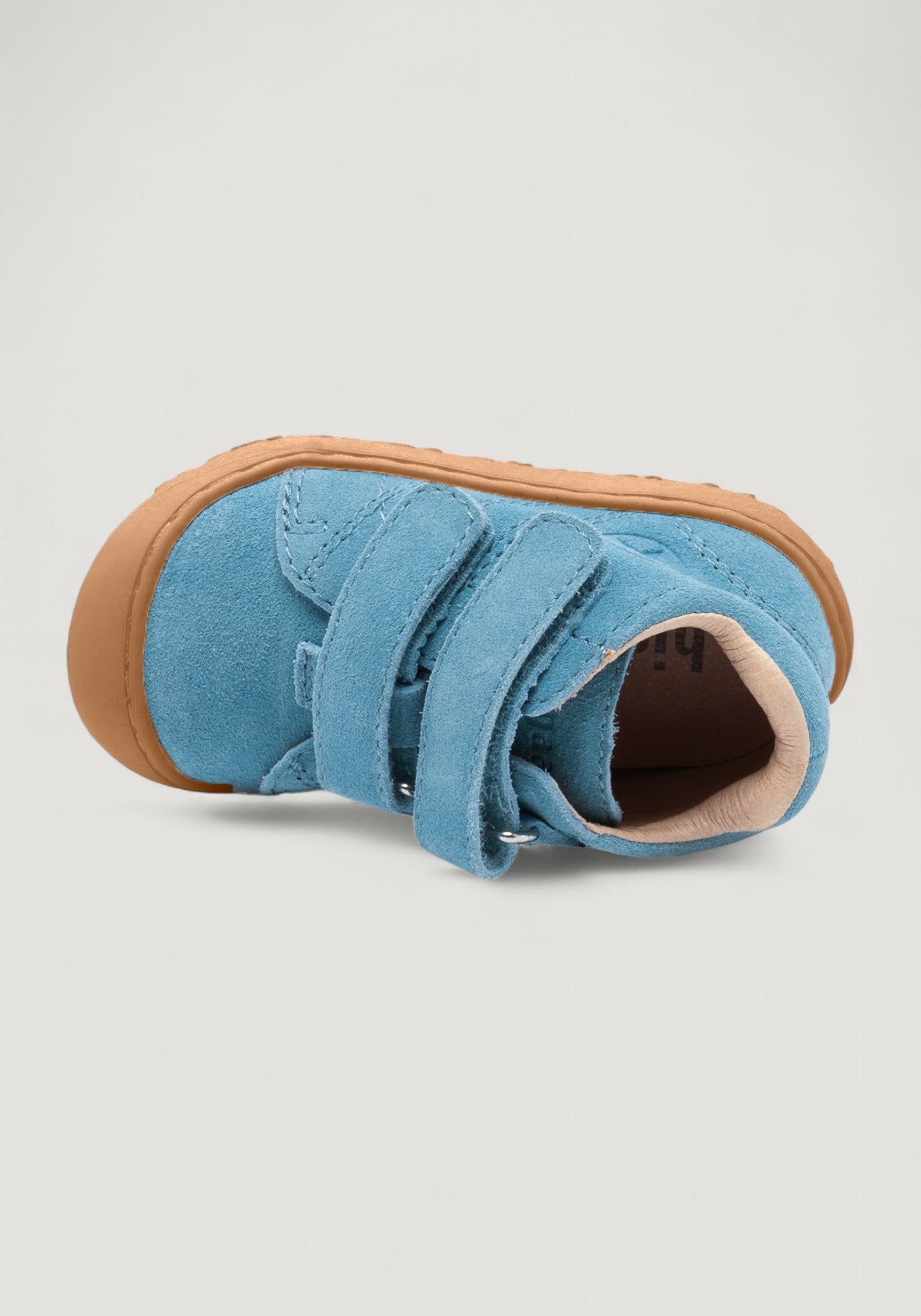 Sneakers Barefoot First Step piele întoarsă - Hale Aqua