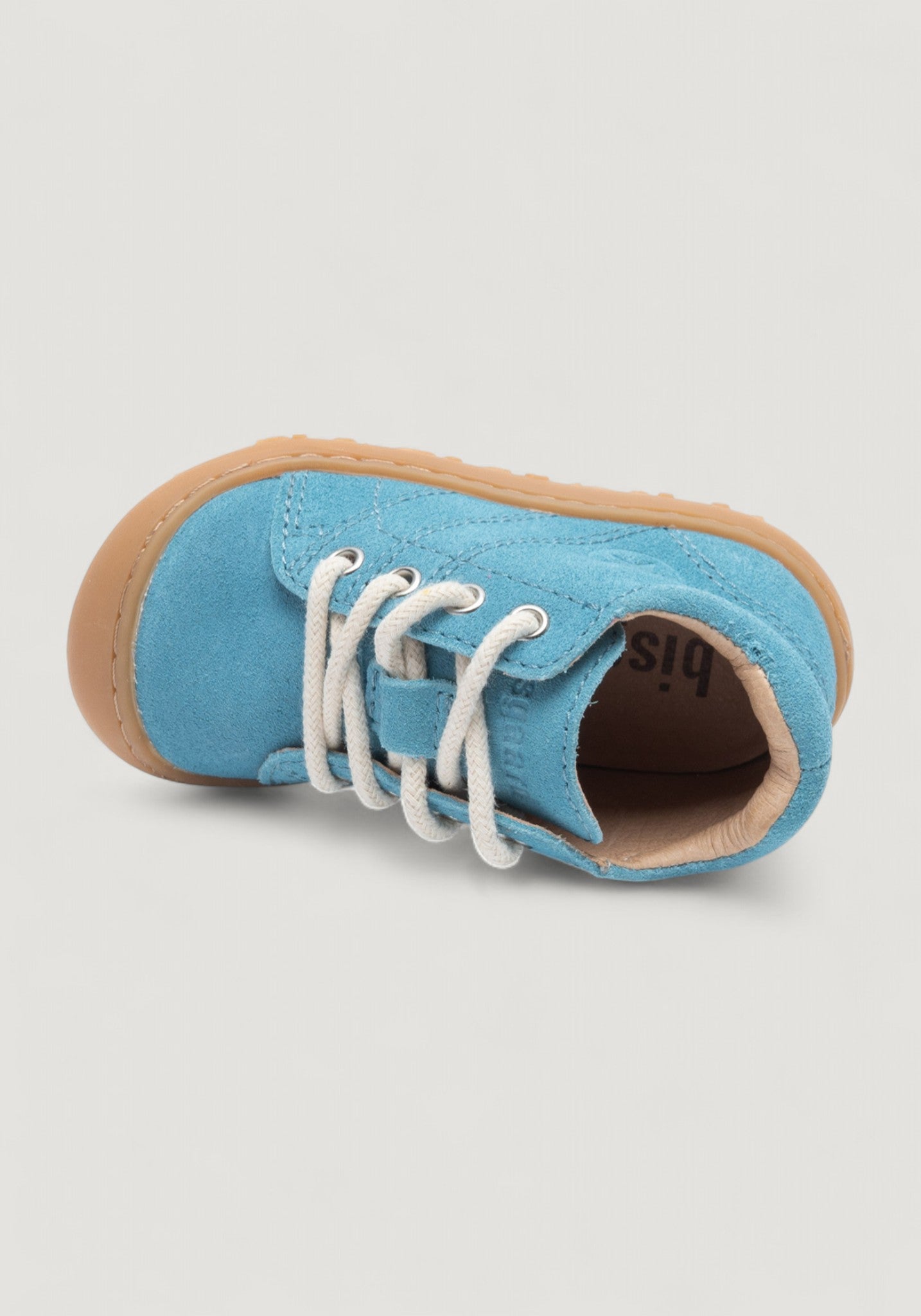 Sneakers Barefoot First Step piele întoarsă - Hale Aqua