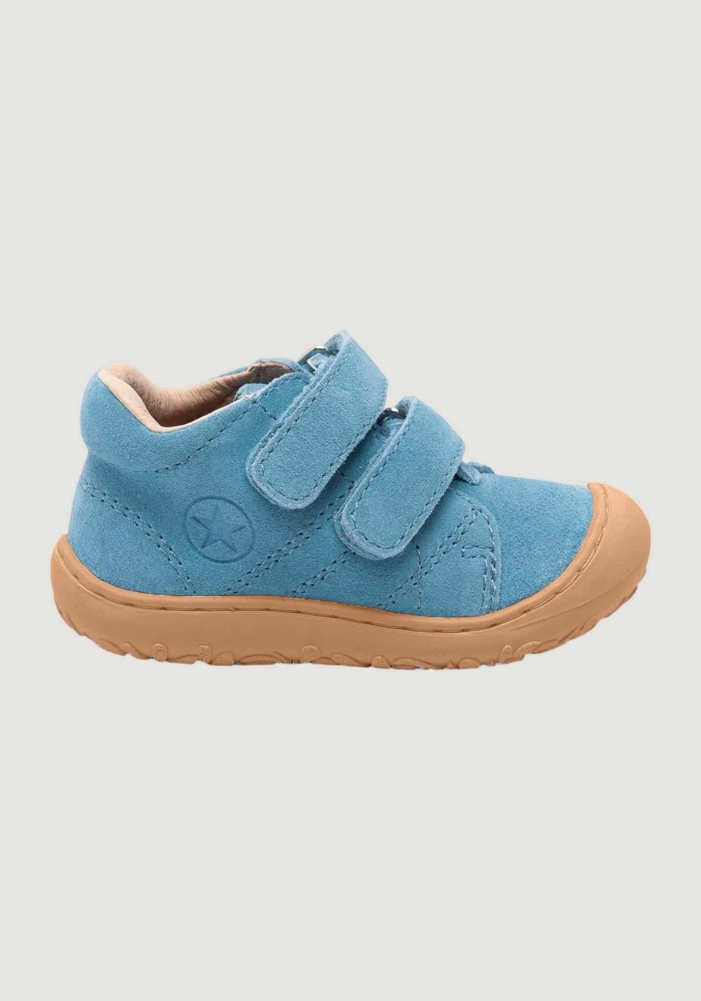 Sneakers Barefoot First Step piele întoarsă - Hale Aqua