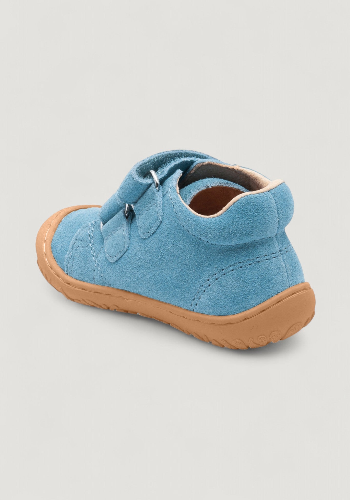 Sneakers Barefoot First Step piele întoarsă - Hale Aqua