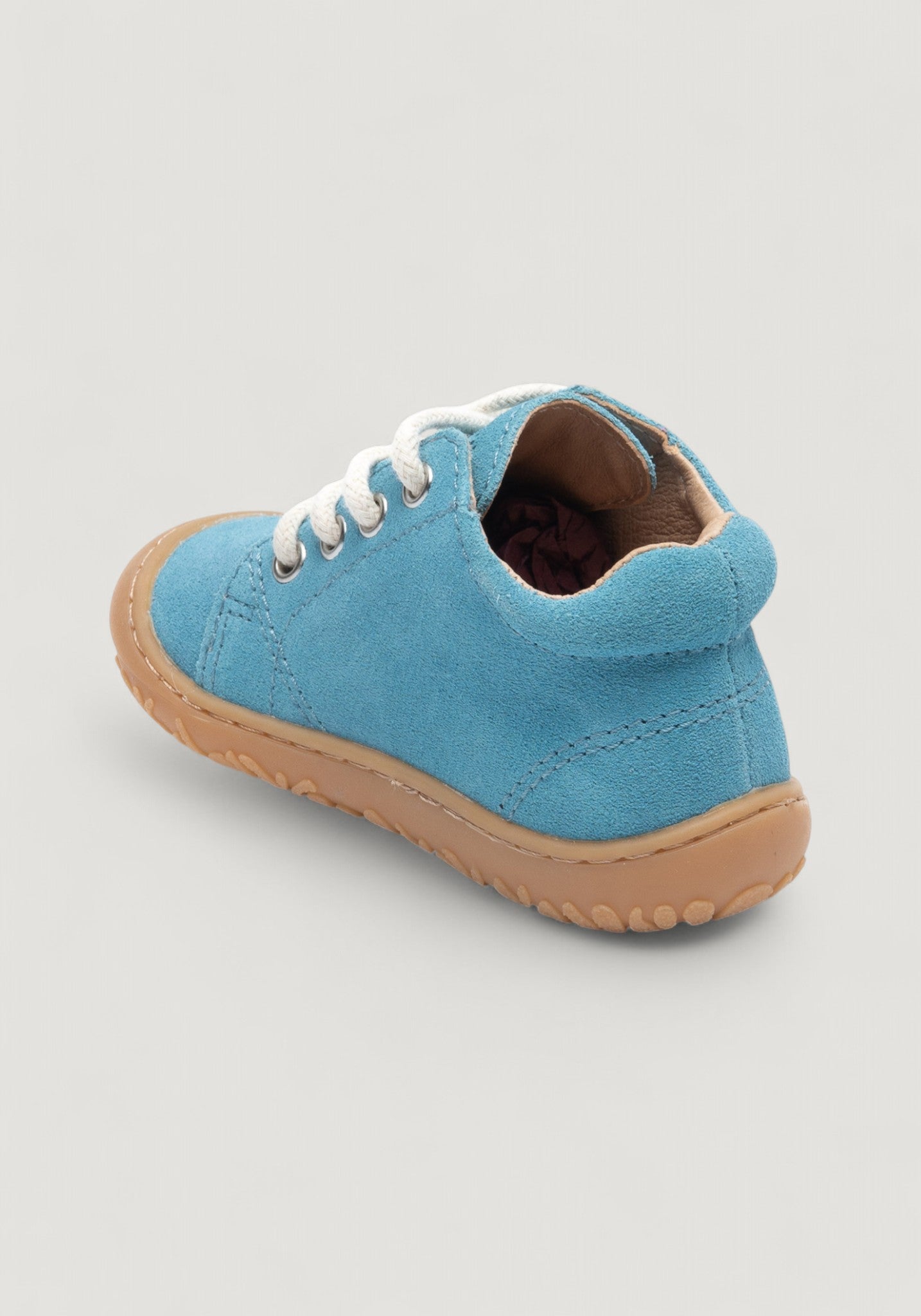 Sneakers Barefoot First Step piele întoarsă - Hale Aqua