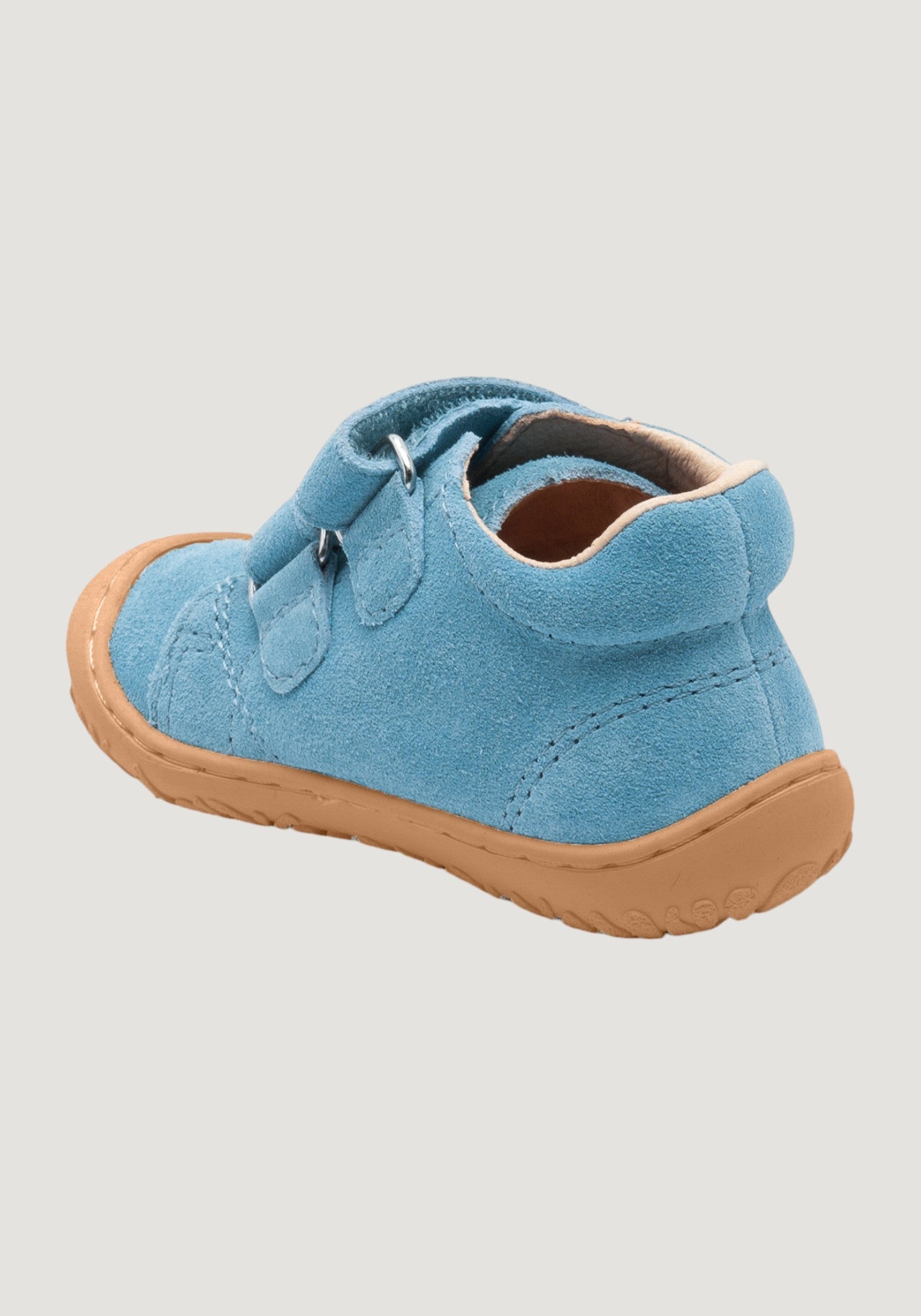 Sneakers Barefoot First Step piele întoarsă - Hale Aqua