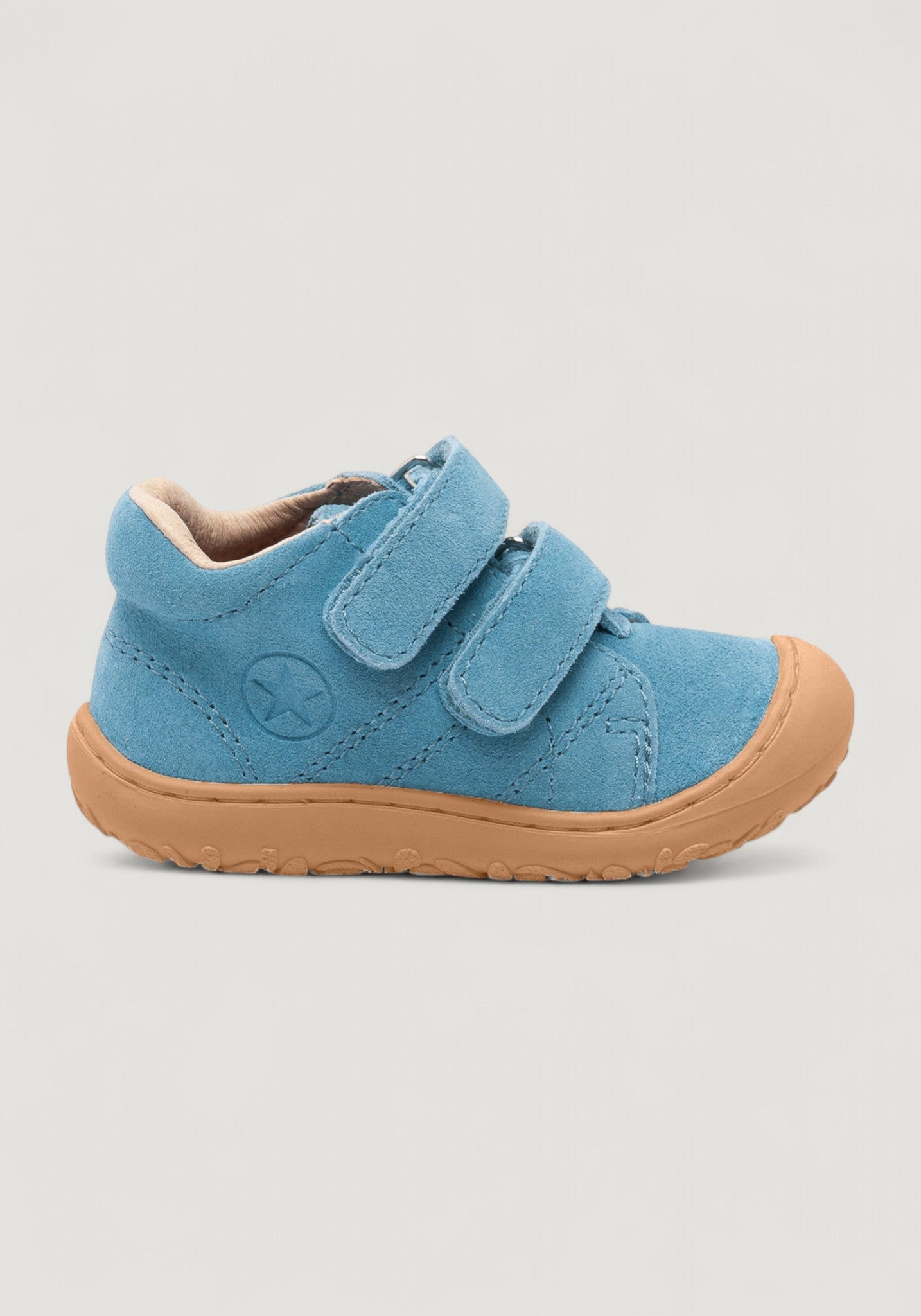 Sneakers Barefoot First Step piele întoarsă - Hale Aqua