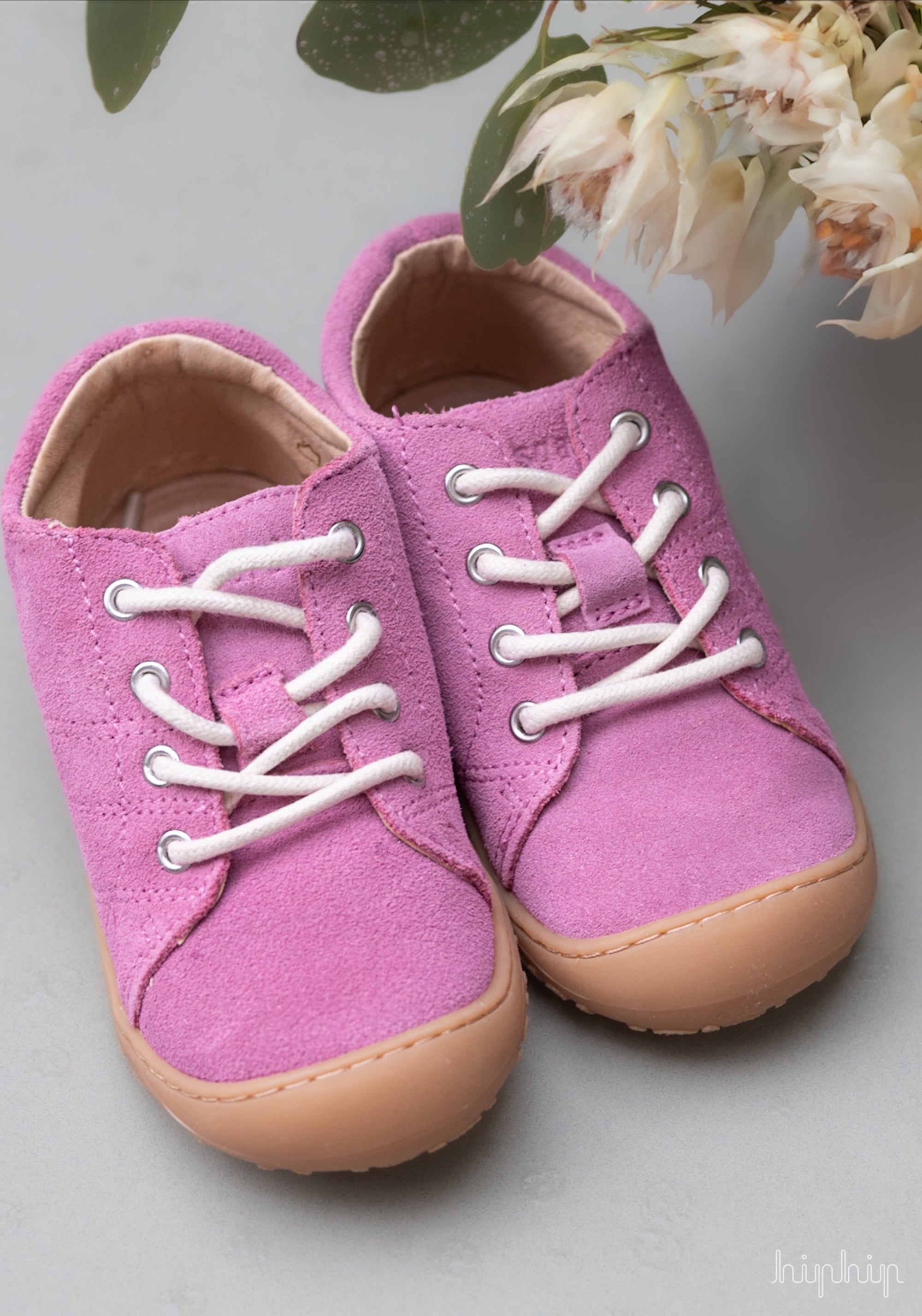 Sneakers Barefoot First Step piele întoarsă - Hale Berry