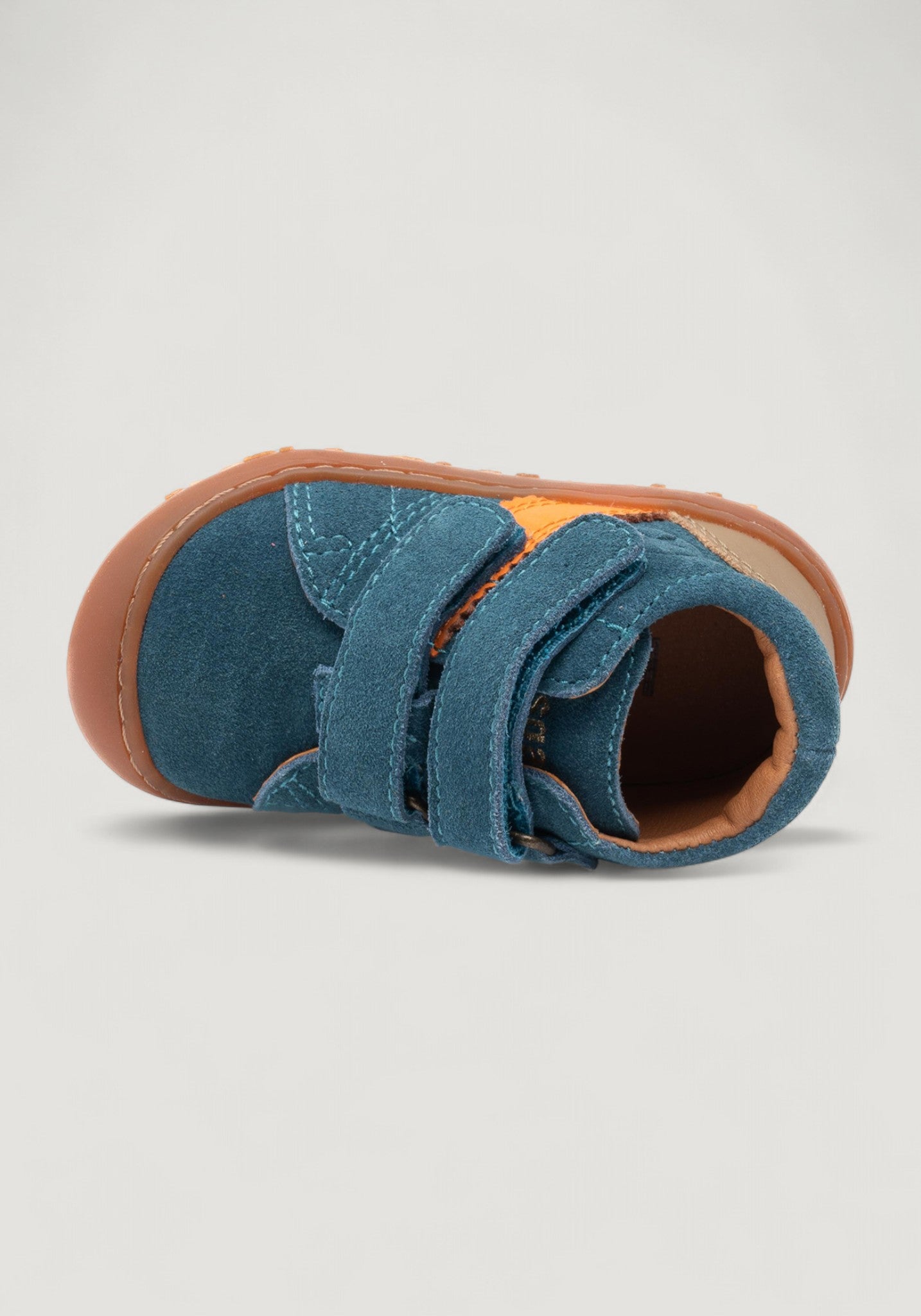 Sneakers Barefoot First Step piele întoarsă - Hale Petrol Play