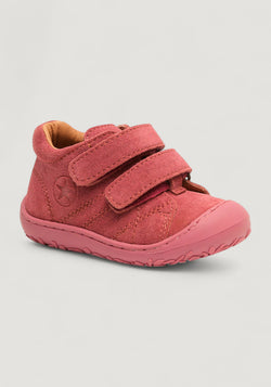 Sneakers Barefoot First Step piele întoarsă - Hale Raspberry