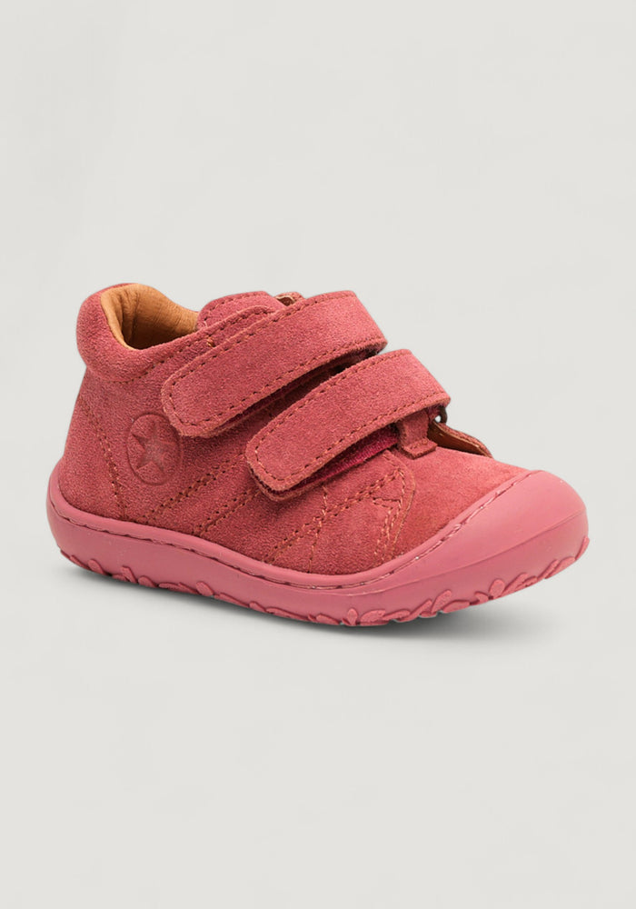 Sneakers Barefoot First Step piele întoarsă - Hale Raspberry