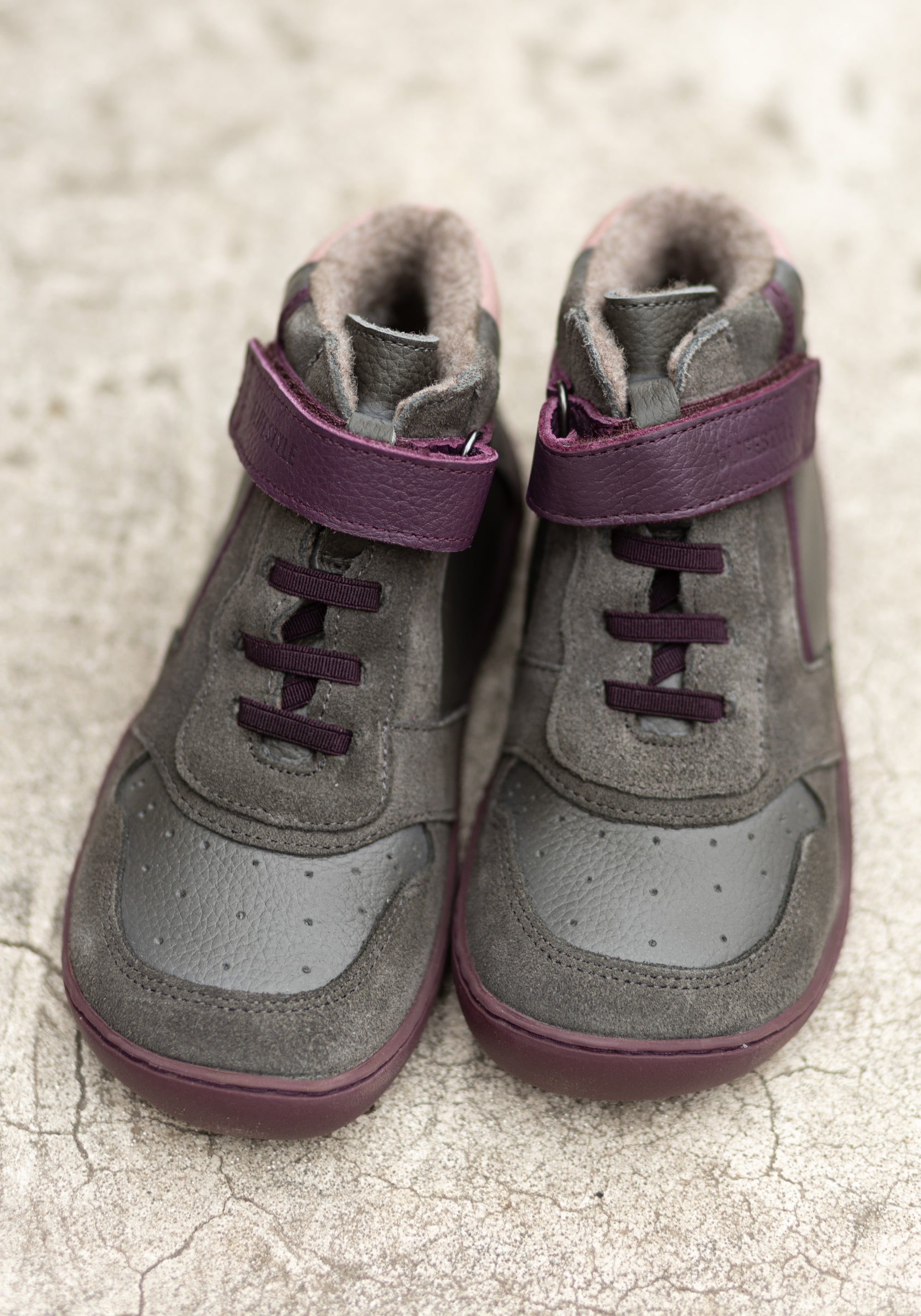 Sneakers Barefoot îmblăniți - Anura Anthracite