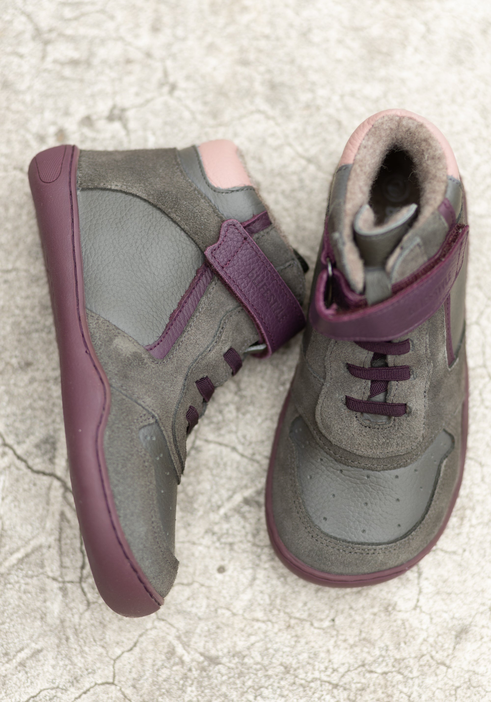 Sneakers Barefoot îmblăniți - Anura Anthracite