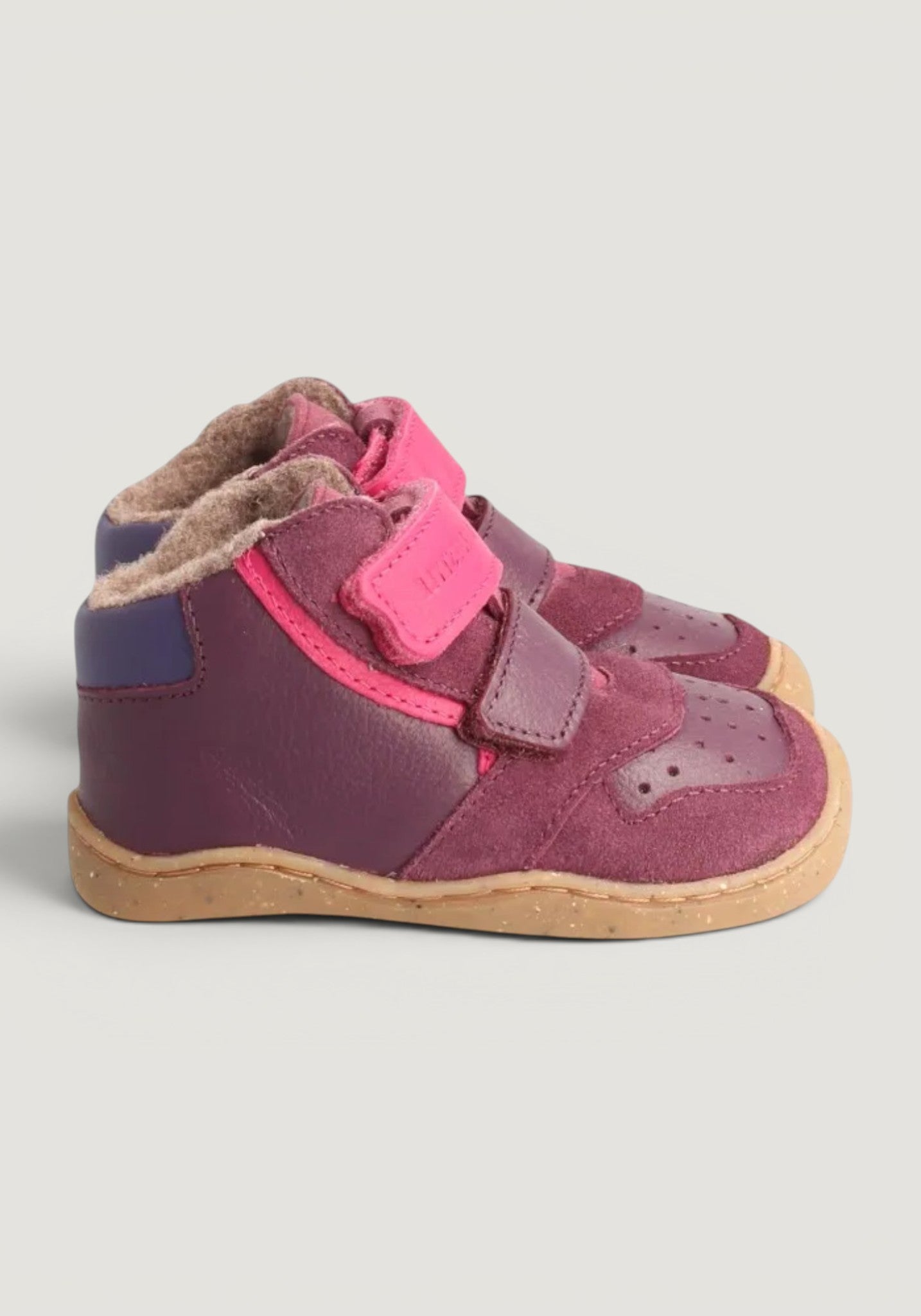 Sneakers Barefoot îmblăniți - Anura Baby Plum