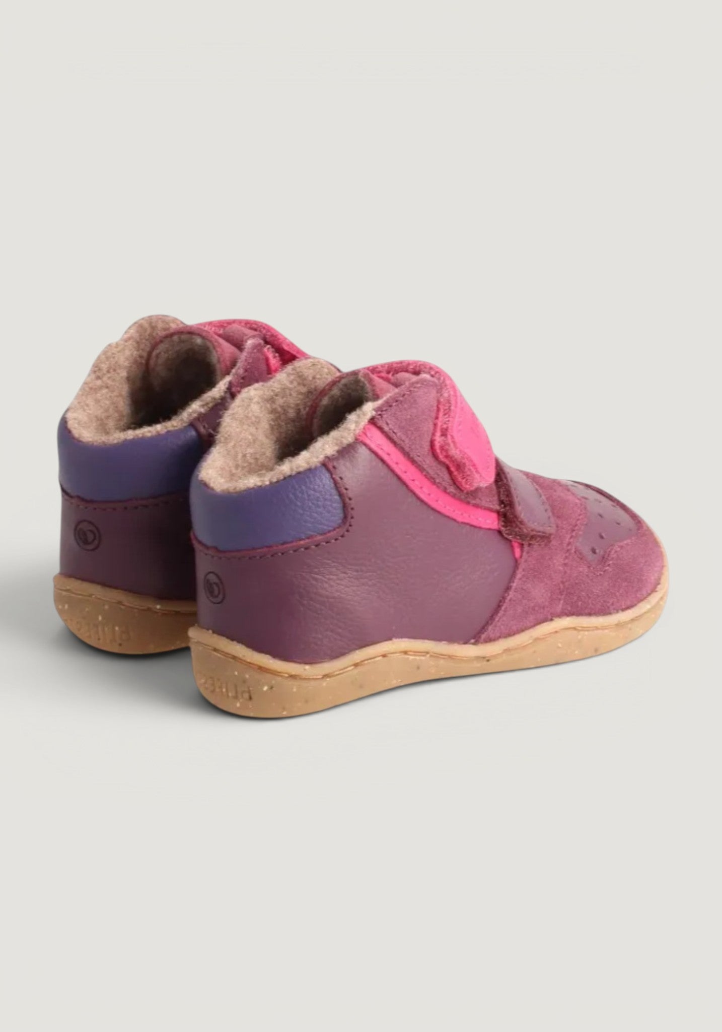 Sneakers Barefoot îmblăniți - Anura Baby Plum