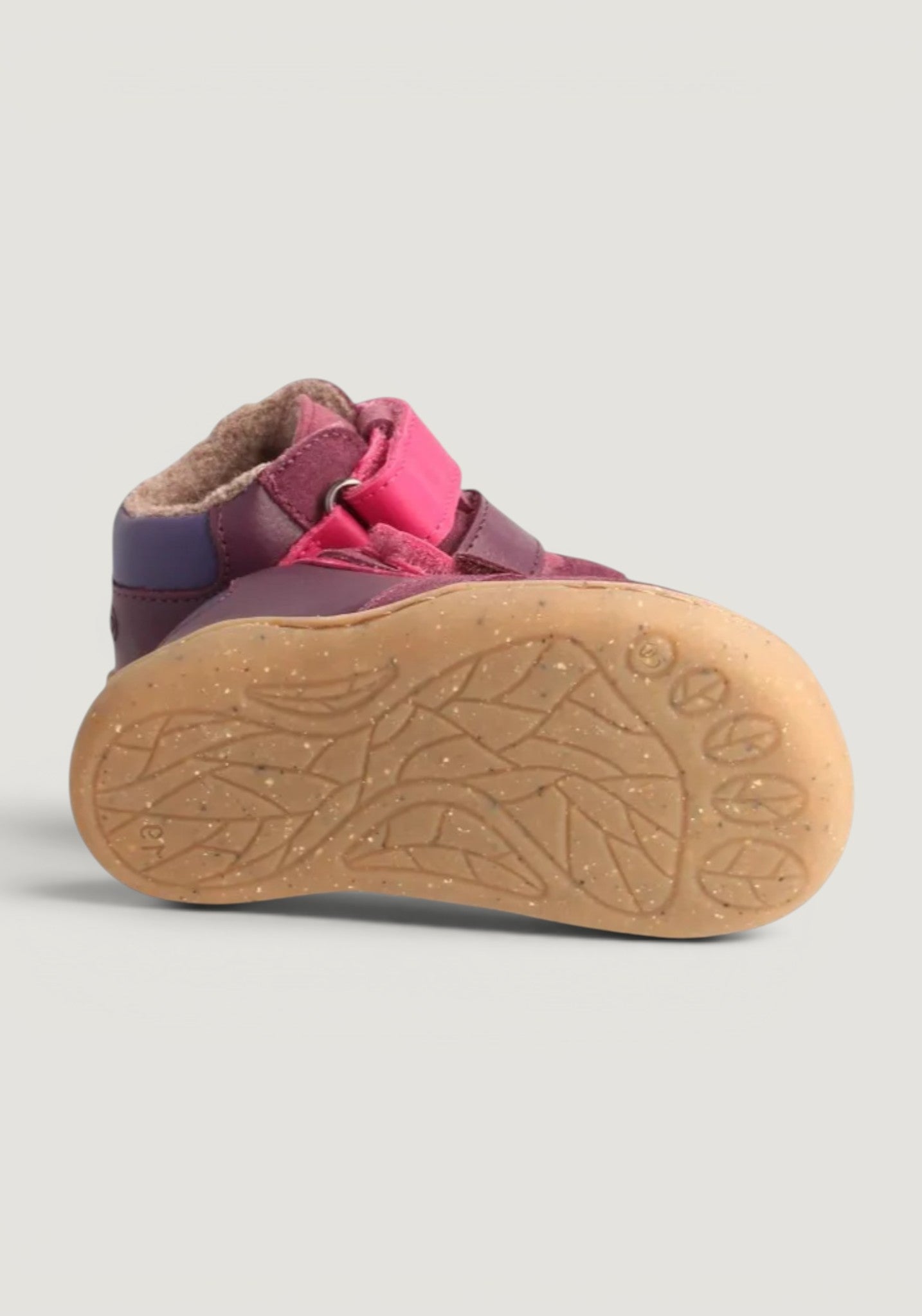 Sneakers Barefoot îmblăniți - Anura Baby Plum
