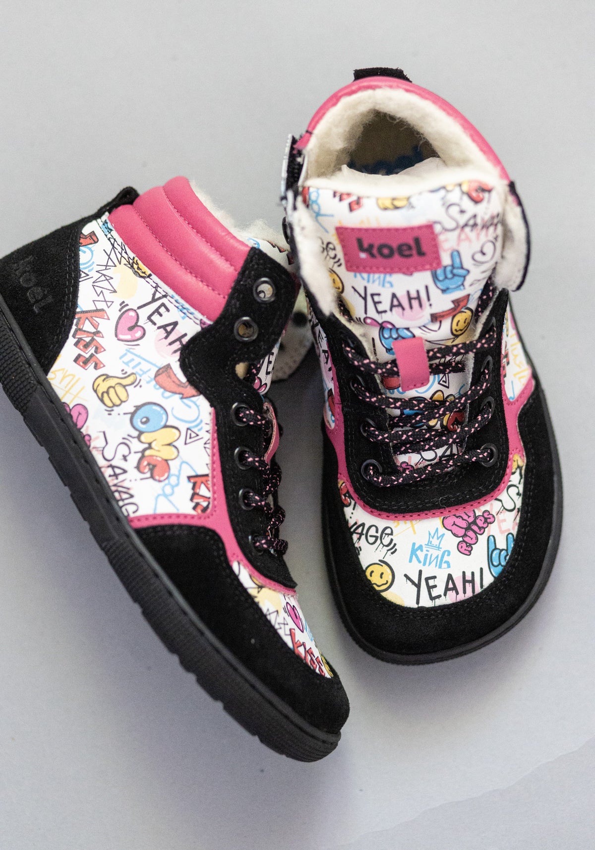 KOEL Barefoot Kinderschuhe SAMI - Weite Sneakers In Fuchsia