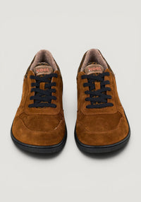Sneakers Barefoot din piele întoarsă - Francie Leo Cognac