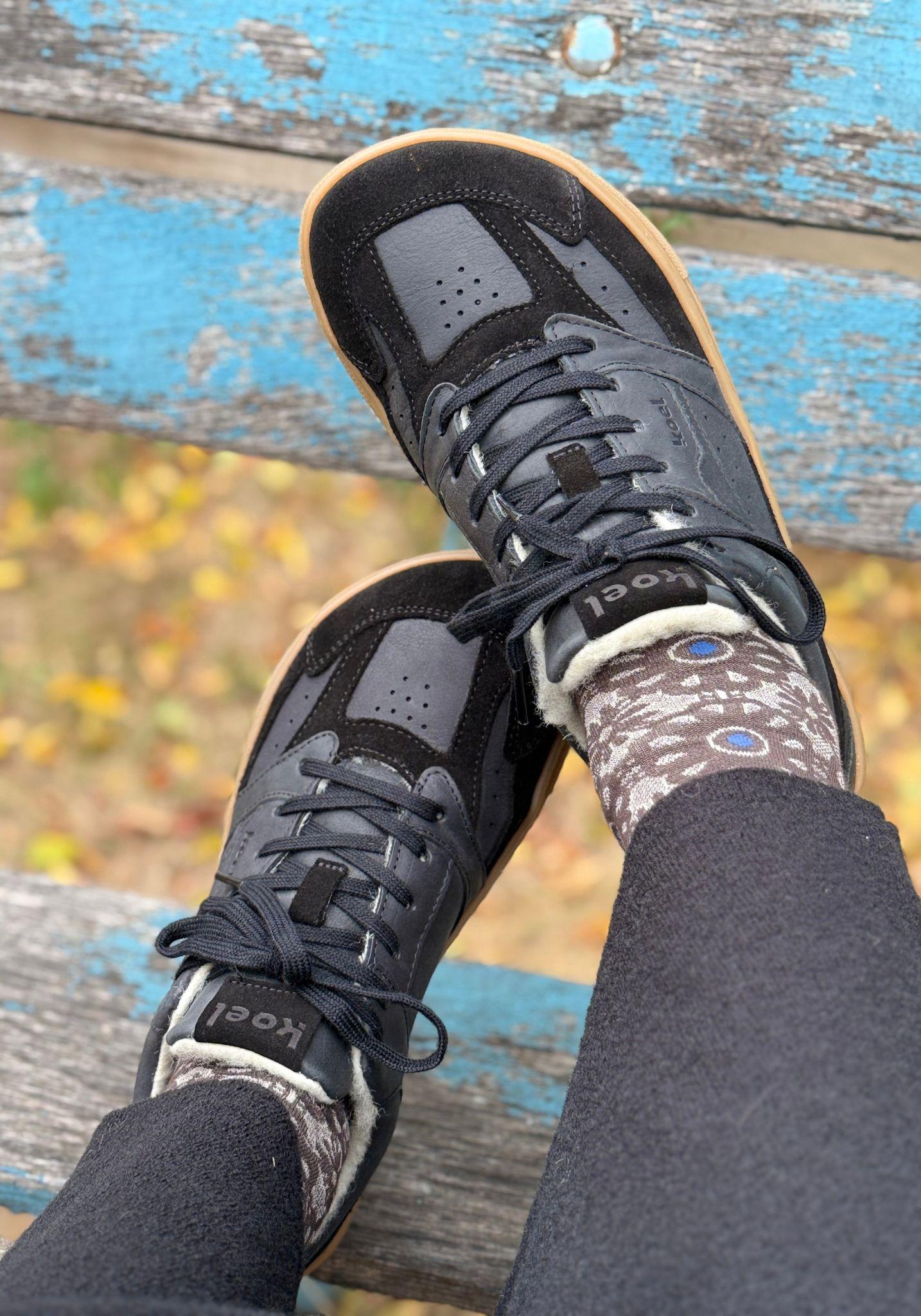 Sneakers Barefoot îmblăniți - Havelle Black