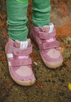 Sneakers Barefoot impermeabili îmblăniți - Kurt Wide Pink Koel HipHip.ro