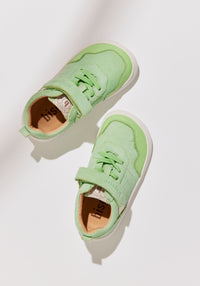 Sneakers Barefoot piele întoarsă - Baloo Green Apple