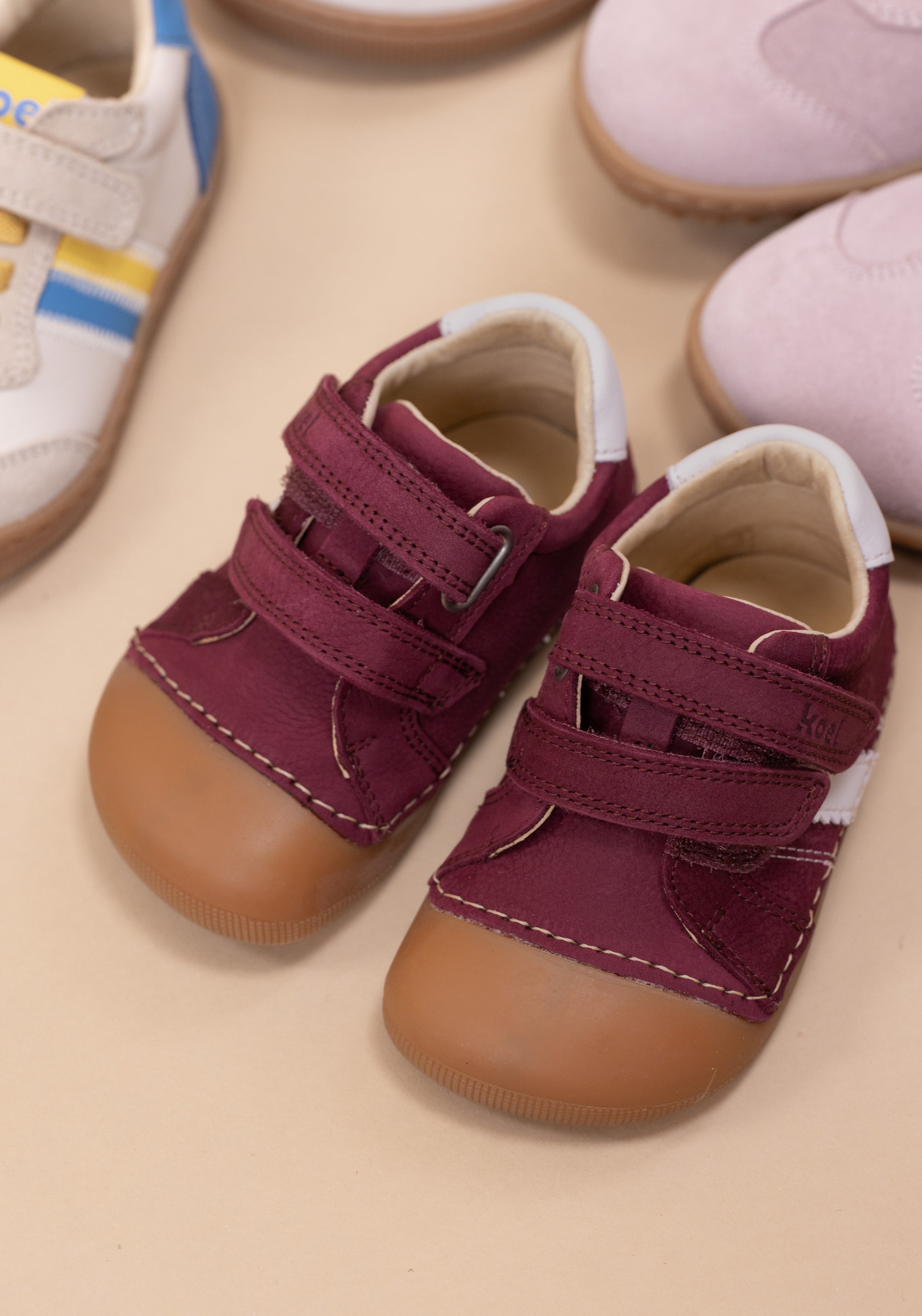 Sneakers Barefoot Wide din piele - Archie Bordo