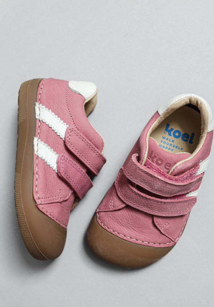 Sneakers Barefoot First Step din piele - Archie Fuchsia Koel HipHip.ro