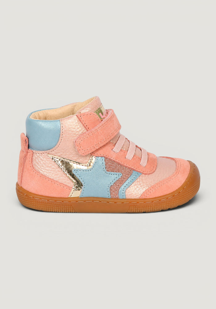 Sneakers Barefoot Wide din piele - Daro Old Pink