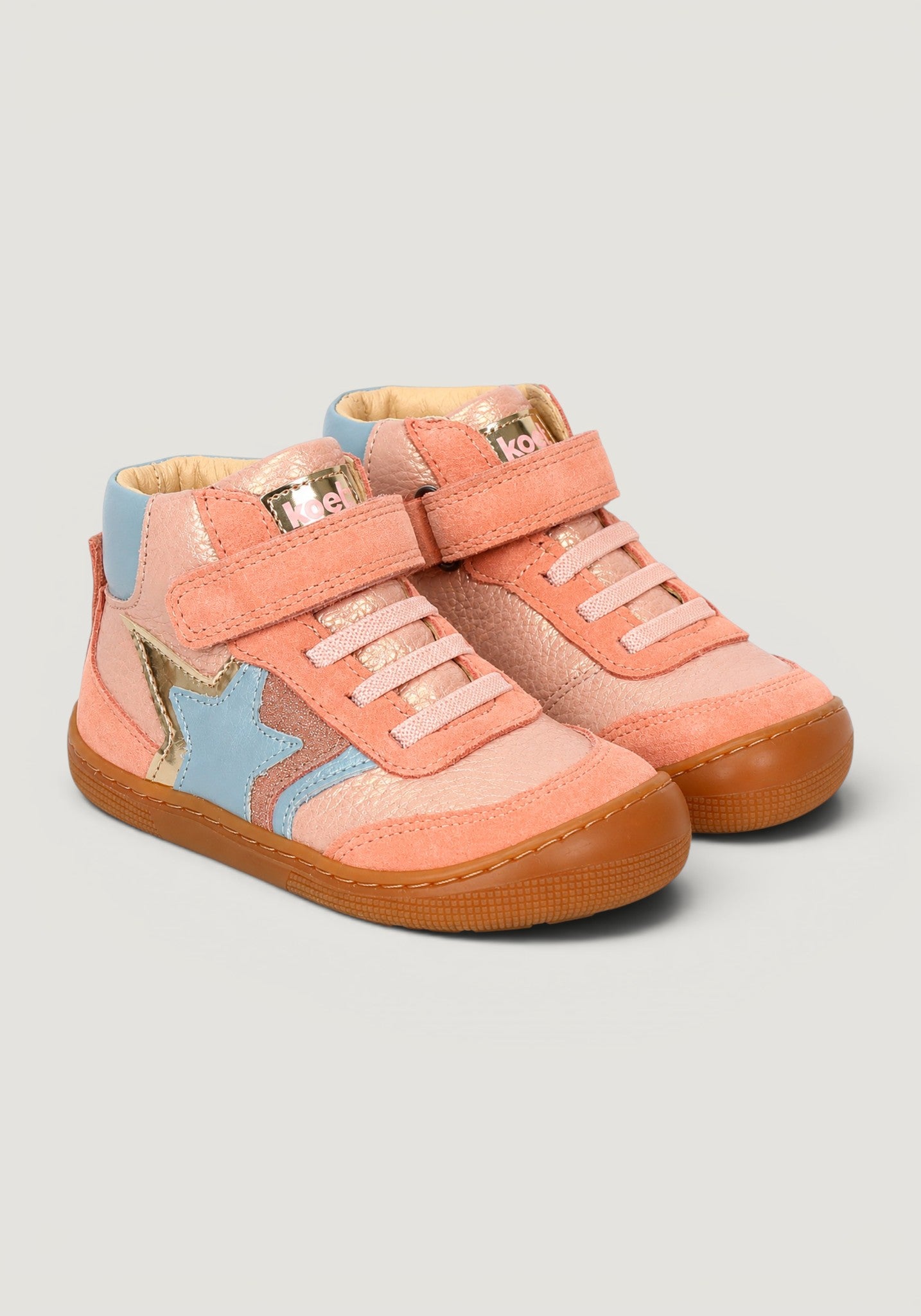 Sneakers Barefoot Wide din piele - Daro Old Pink