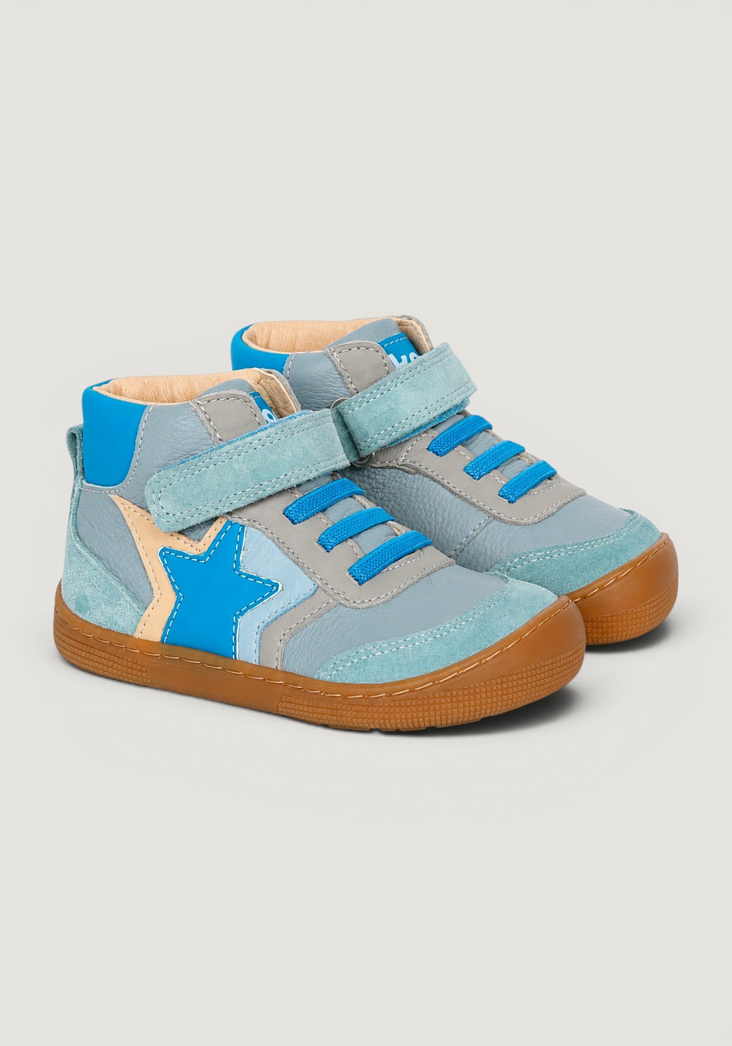 Sneakers Barefoot Wide din piele - Daro Turquoise