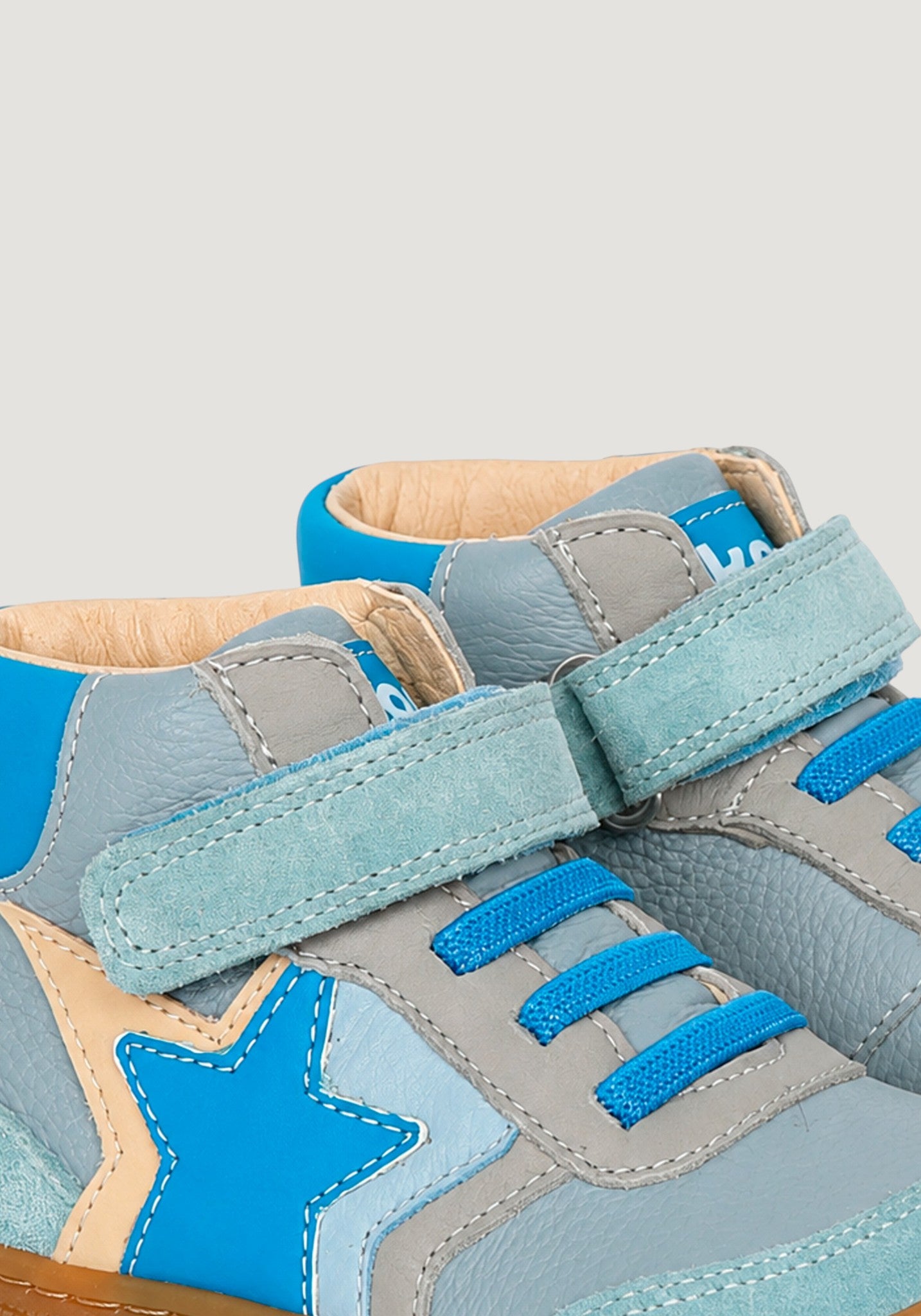 Sneakers Barefoot Wide din piele - Daro Turquoise