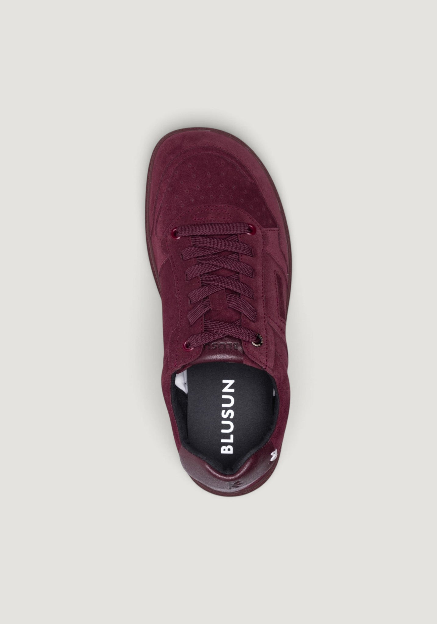 Sneakers Barefoot Wide din piele întoarsă - Berry