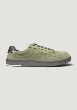 Sneakers Barefoot Wide din piele întoarsă - Dark Green