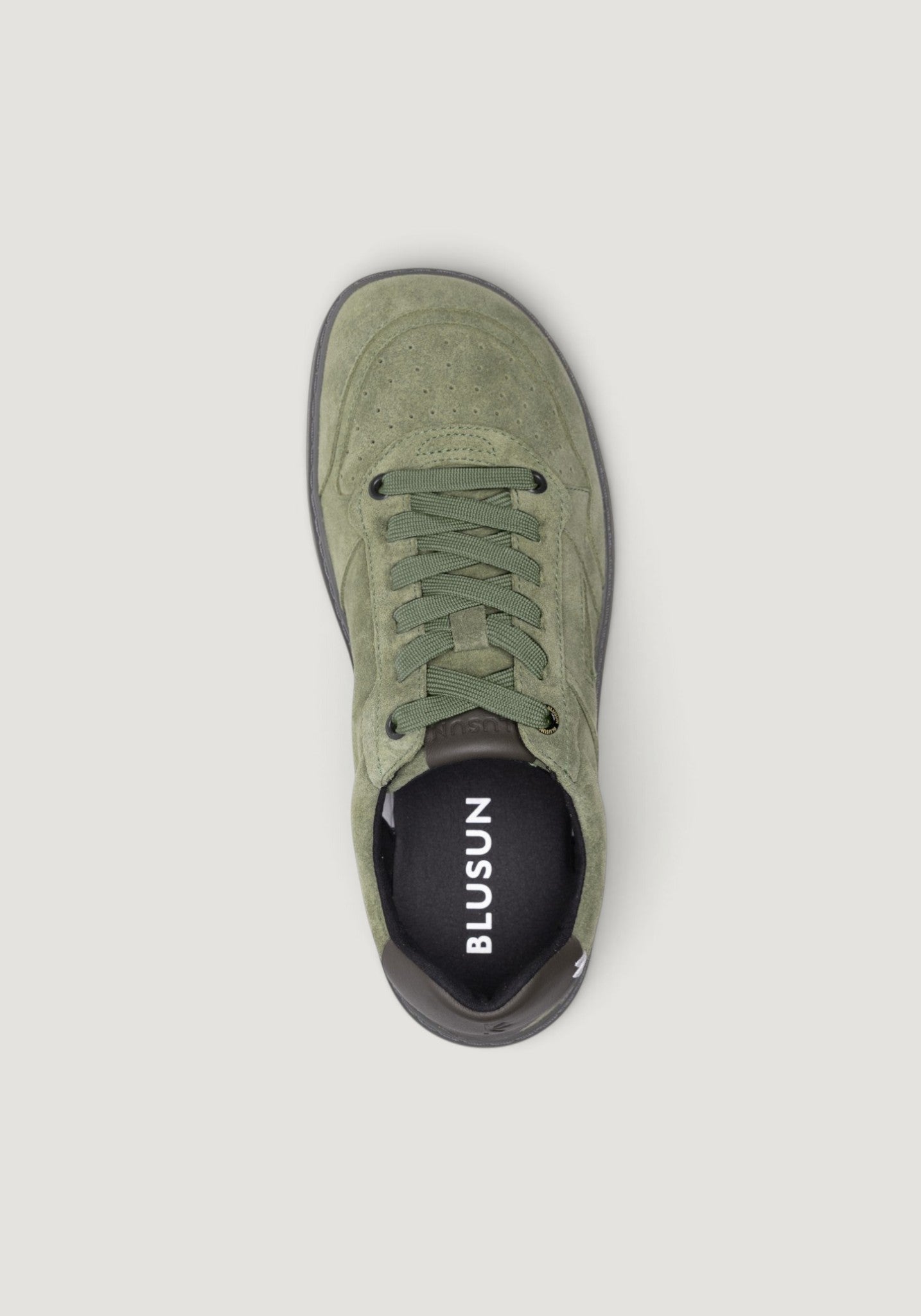 Sneakers Barefoot Wide din piele întoarsă - Dark Green