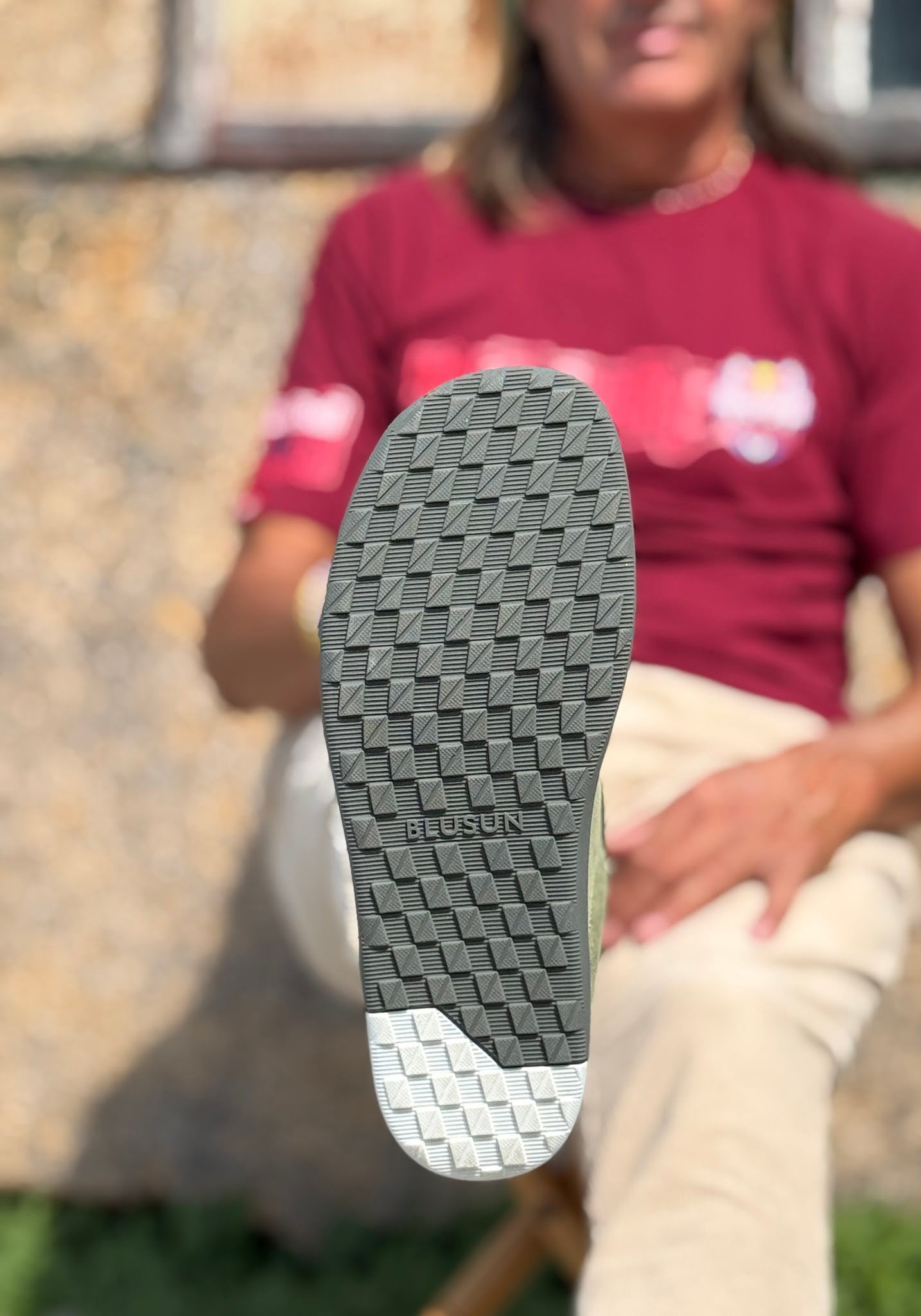 Sneakers Barefoot Wide din piele întoarsă - Dark Green