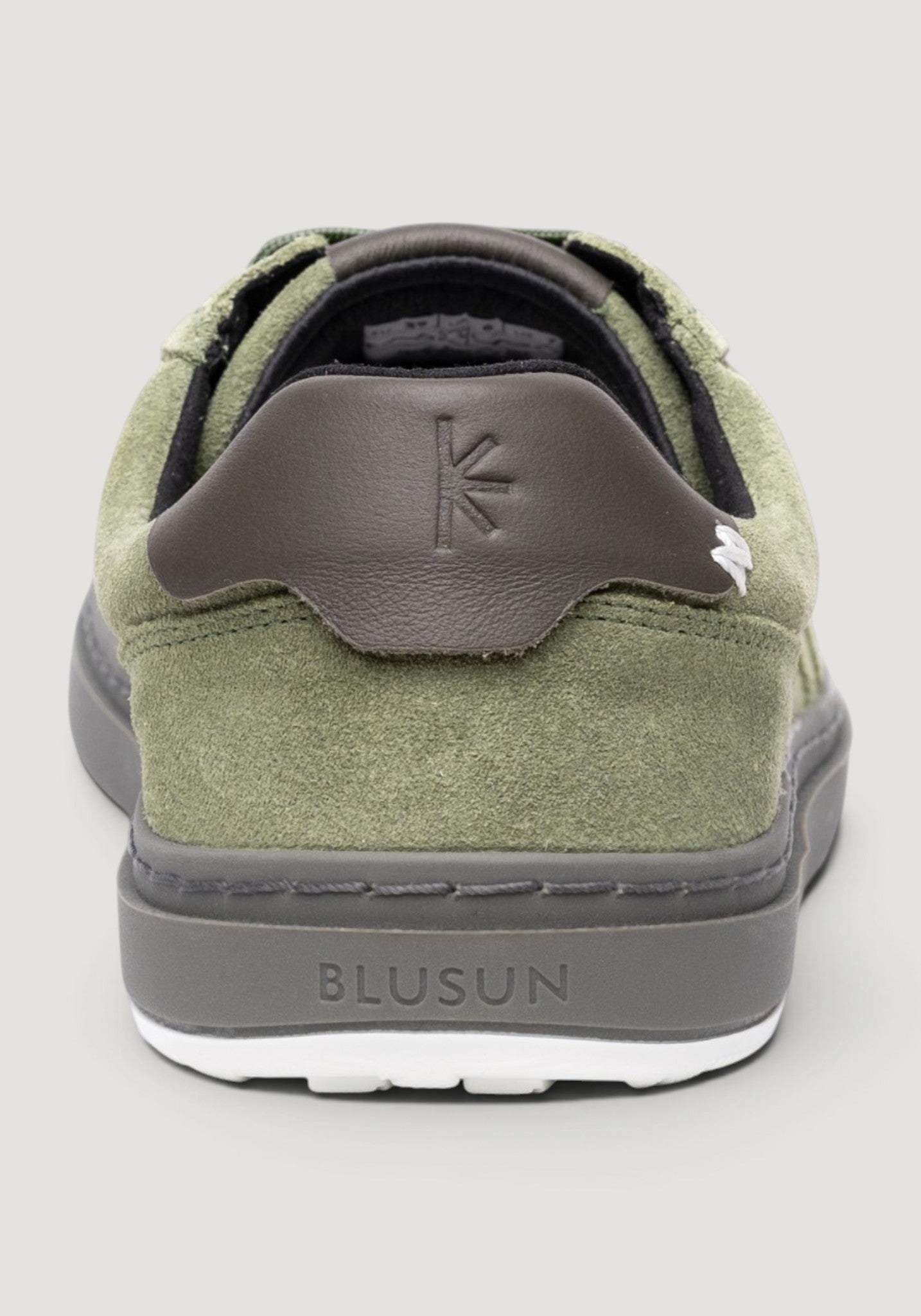 Sneakers Barefoot Wide din piele întoarsă - Dark Green