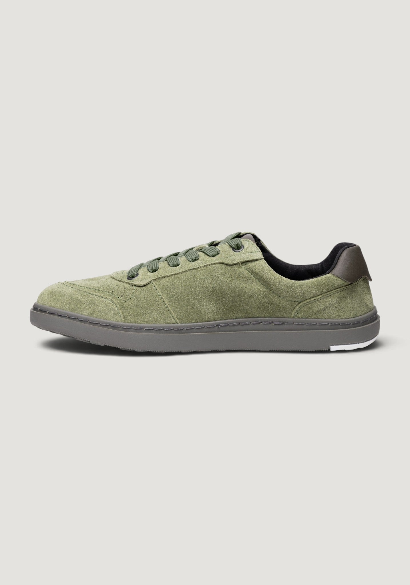 Sneakers Barefoot Wide din piele întoarsă - Dark Green